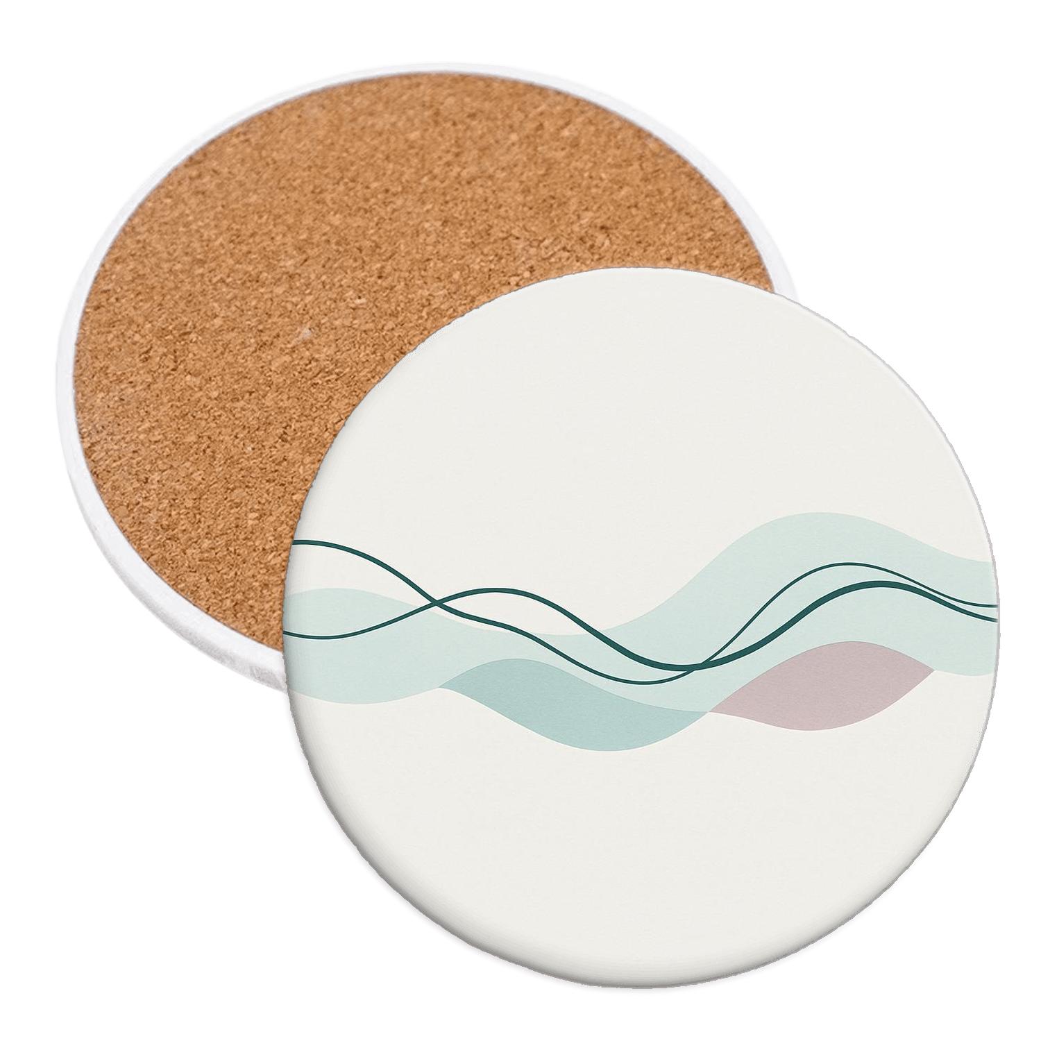 Oceanic Ribbon Form absorbent drink coasters