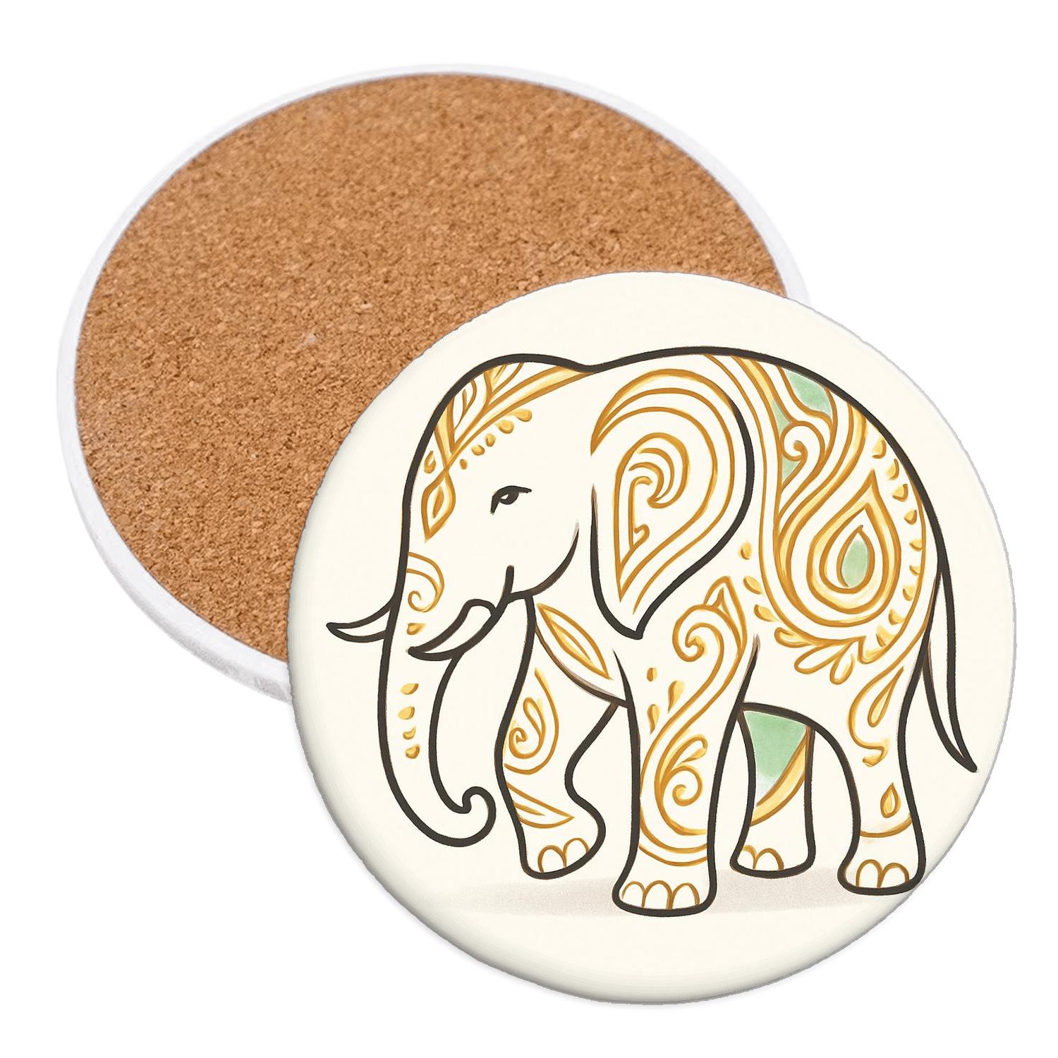 Ornamental Elephant Embrace coasters for home decor