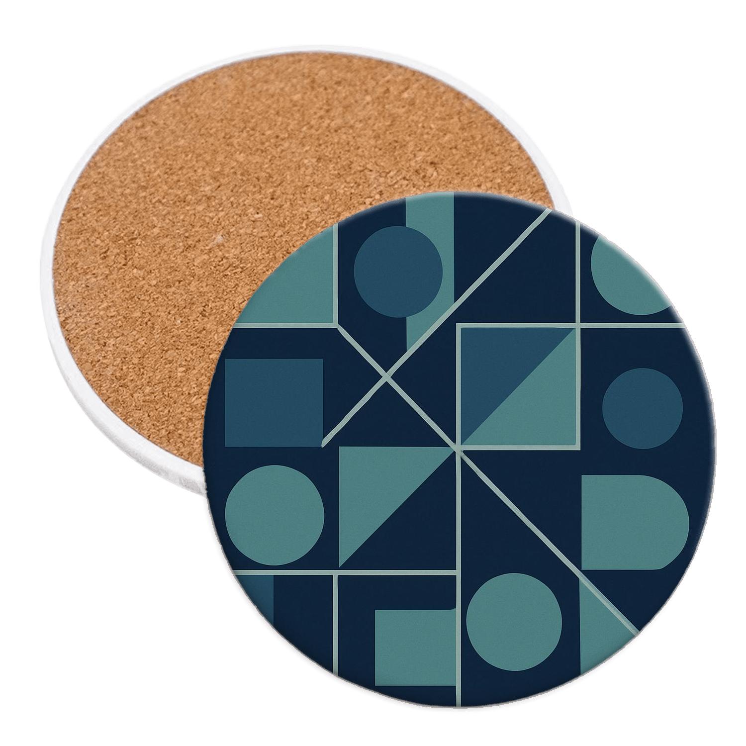 Modular Bauhaus Grid wooden table coasters