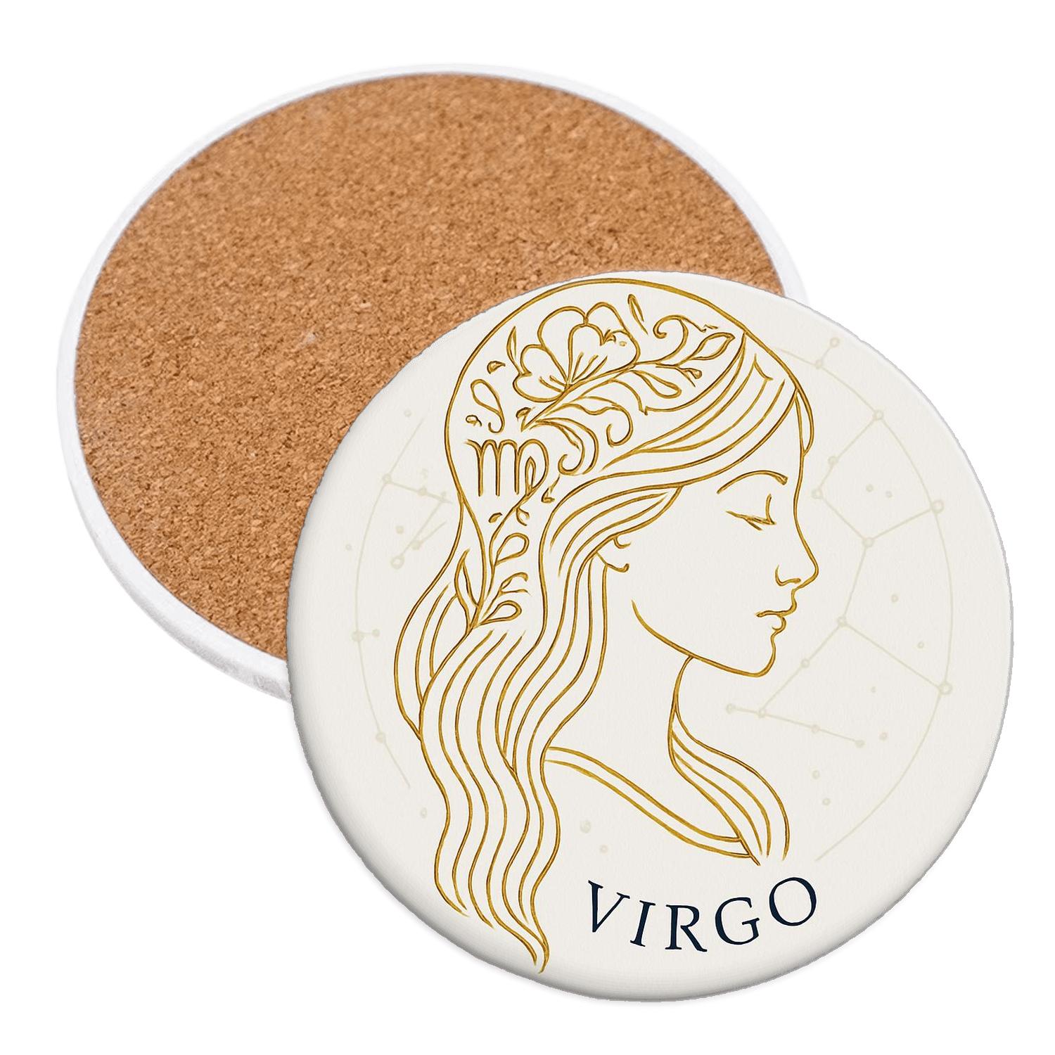 Virgo Verdant Script stone coaster collections