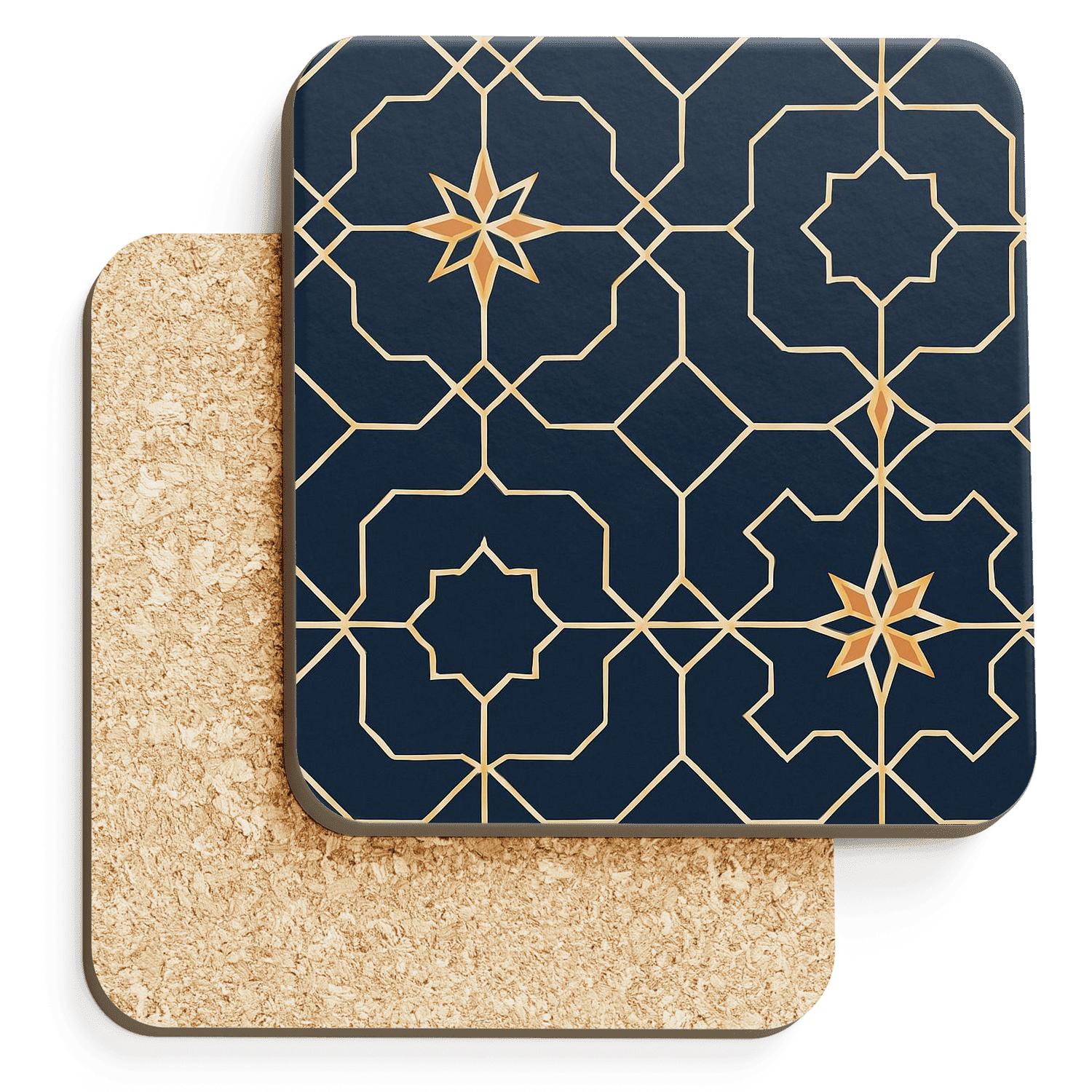 Celestial Lattice wooden table coasters