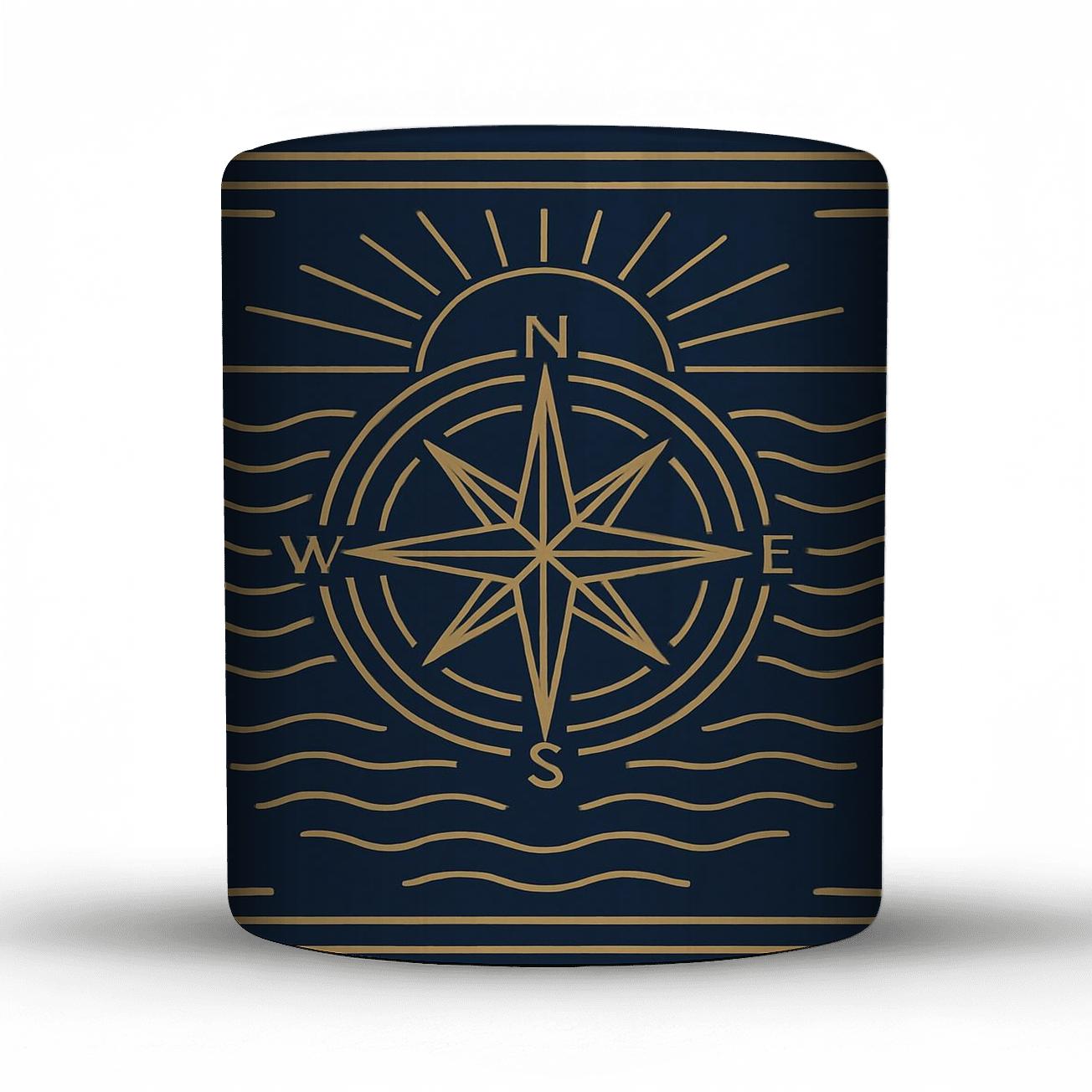 Art Deco Nautical Compass premium drinkware mugs