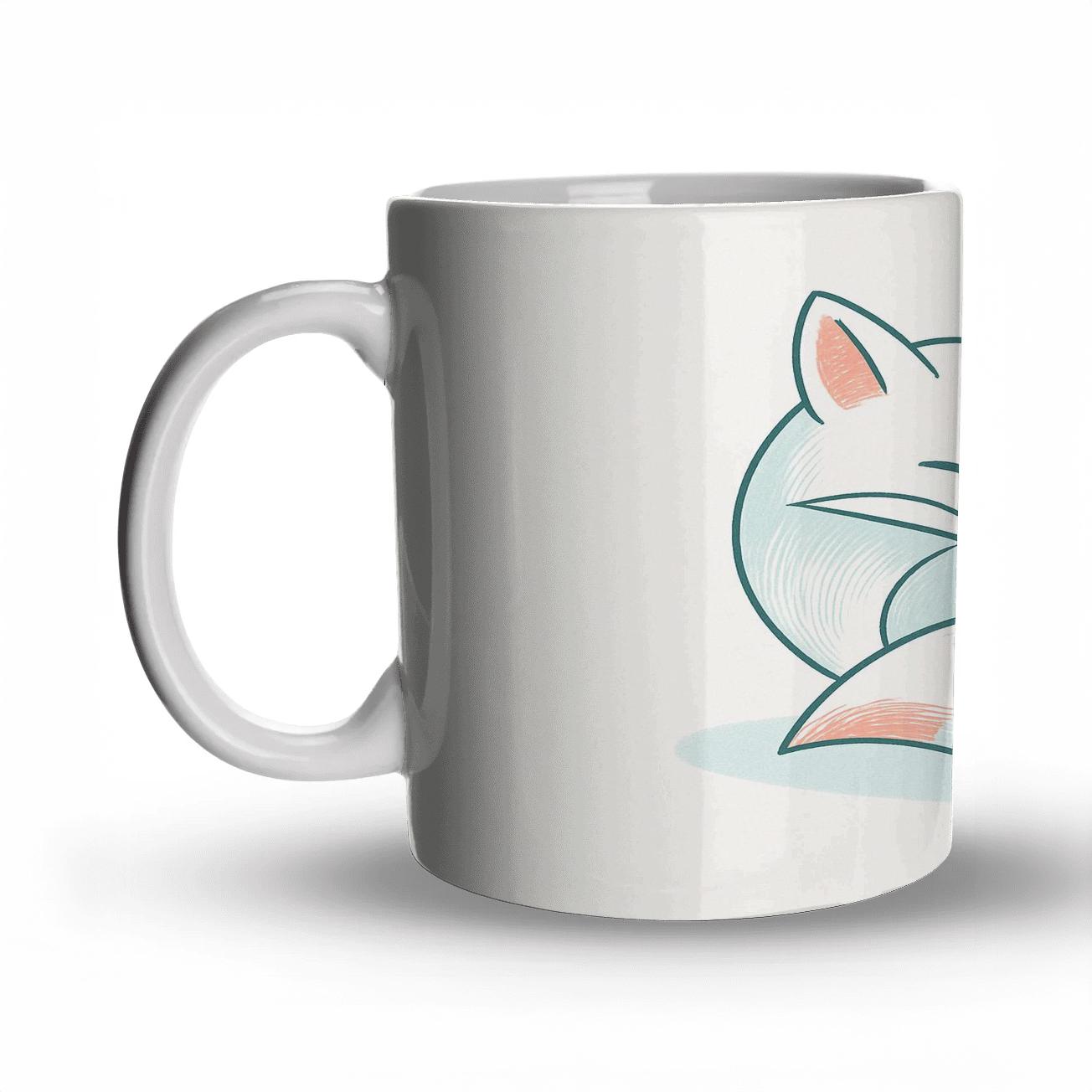 Minimalist Arctic Fox premium drinkware mugs