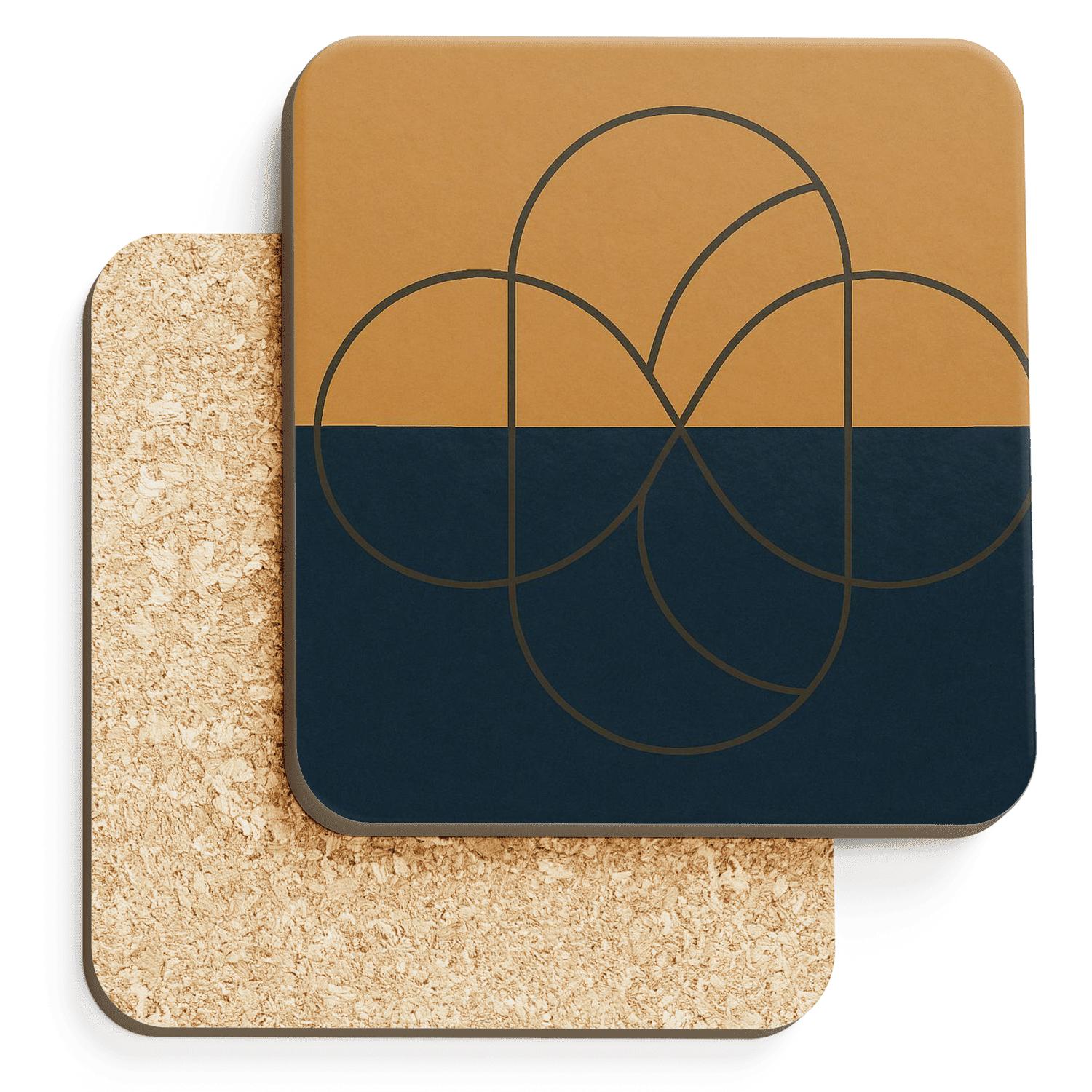 Tidal Geometry stone coaster collections