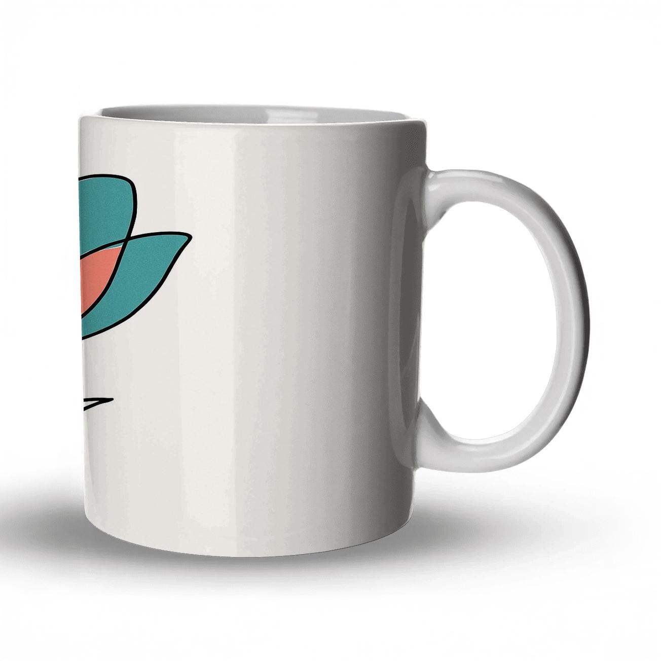 Minimalist Geometric Blossom ceramic coffee mugs