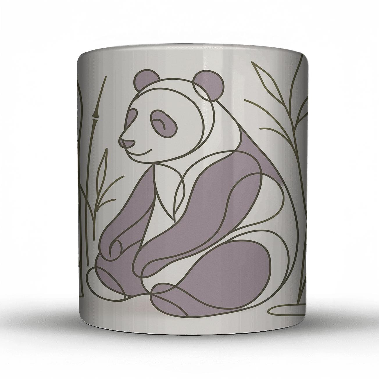 Serene Bamboo Panda custom printed mugs