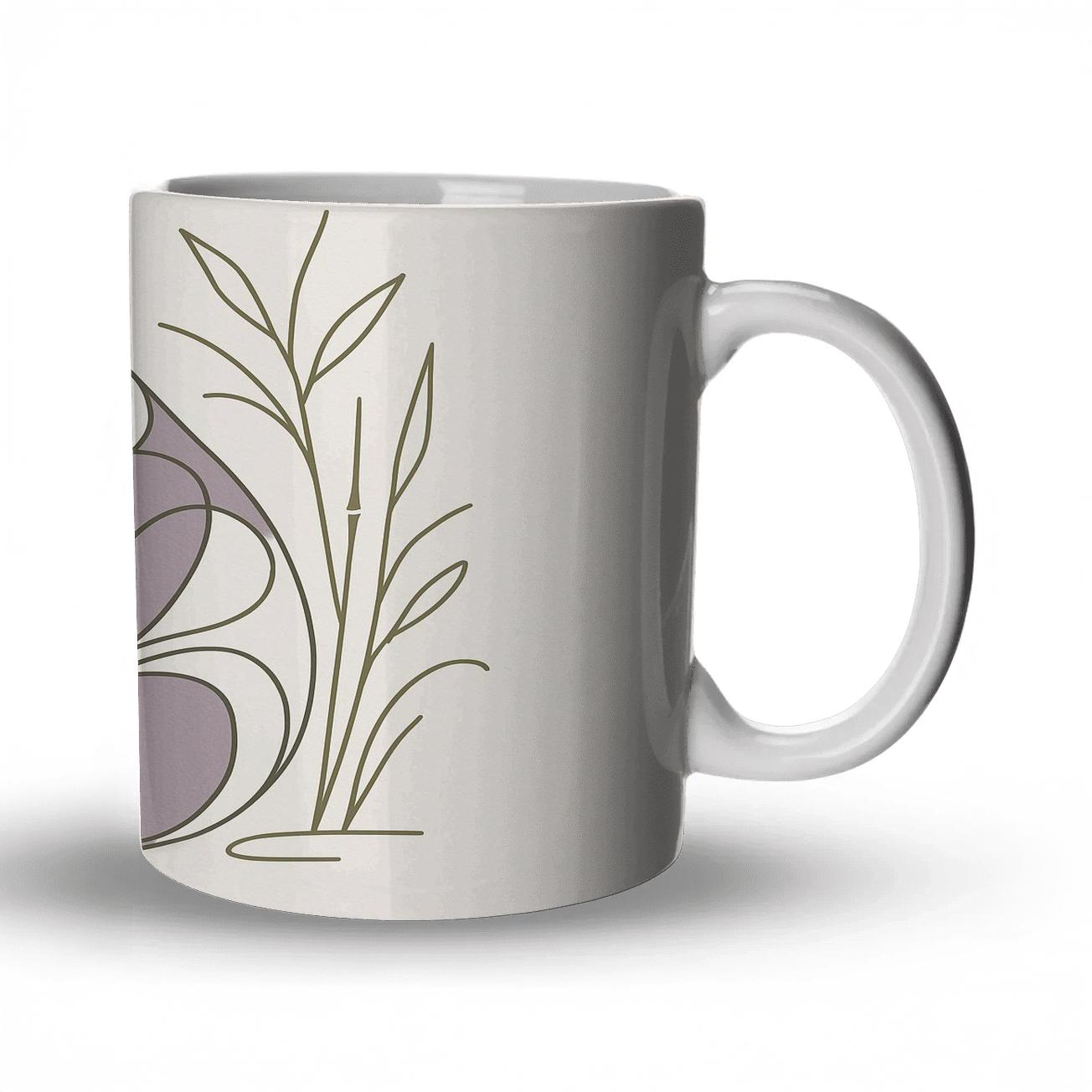 Serene Bamboo Panda custom printed mugs