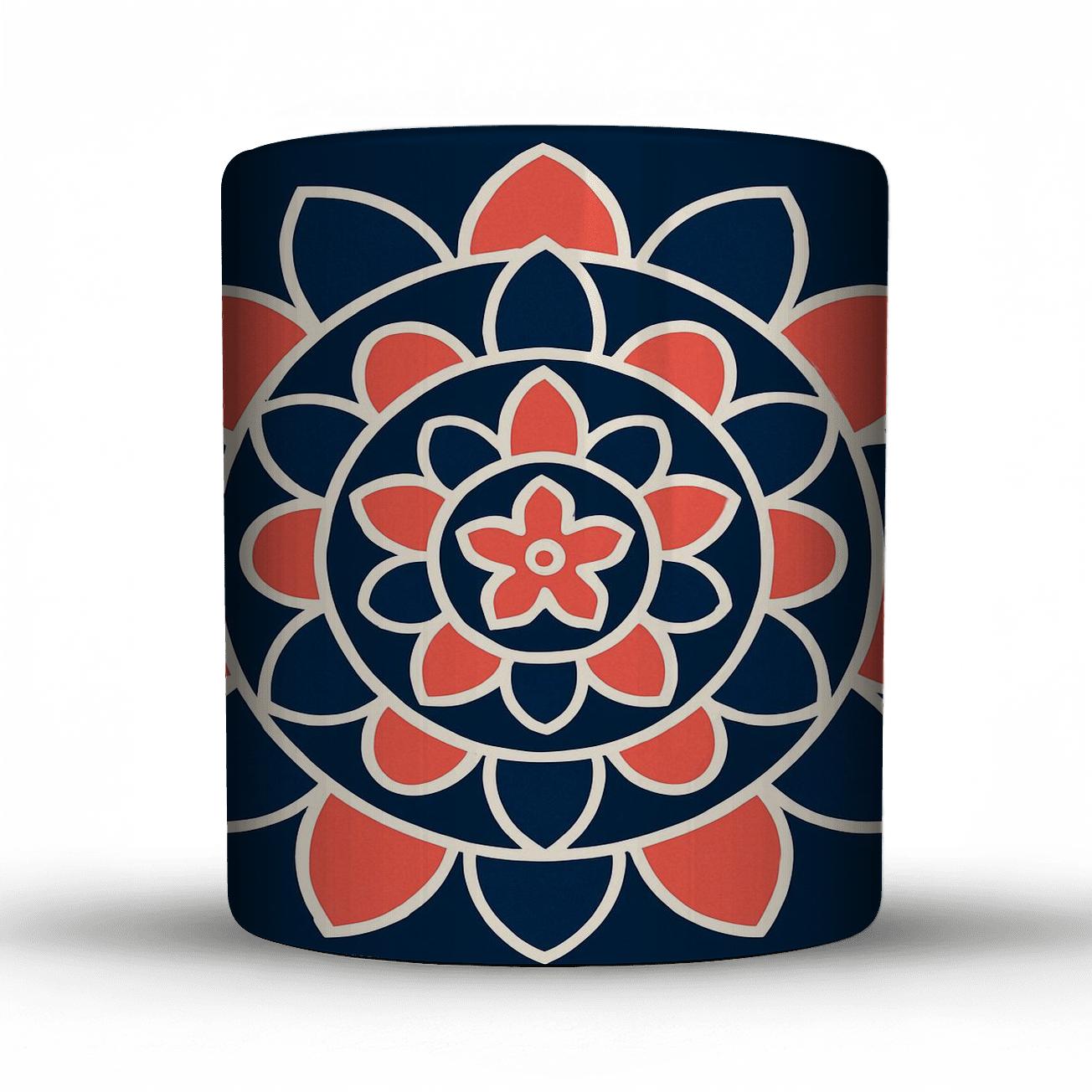 Orbiting Petal Mandala gift mugs for occasions