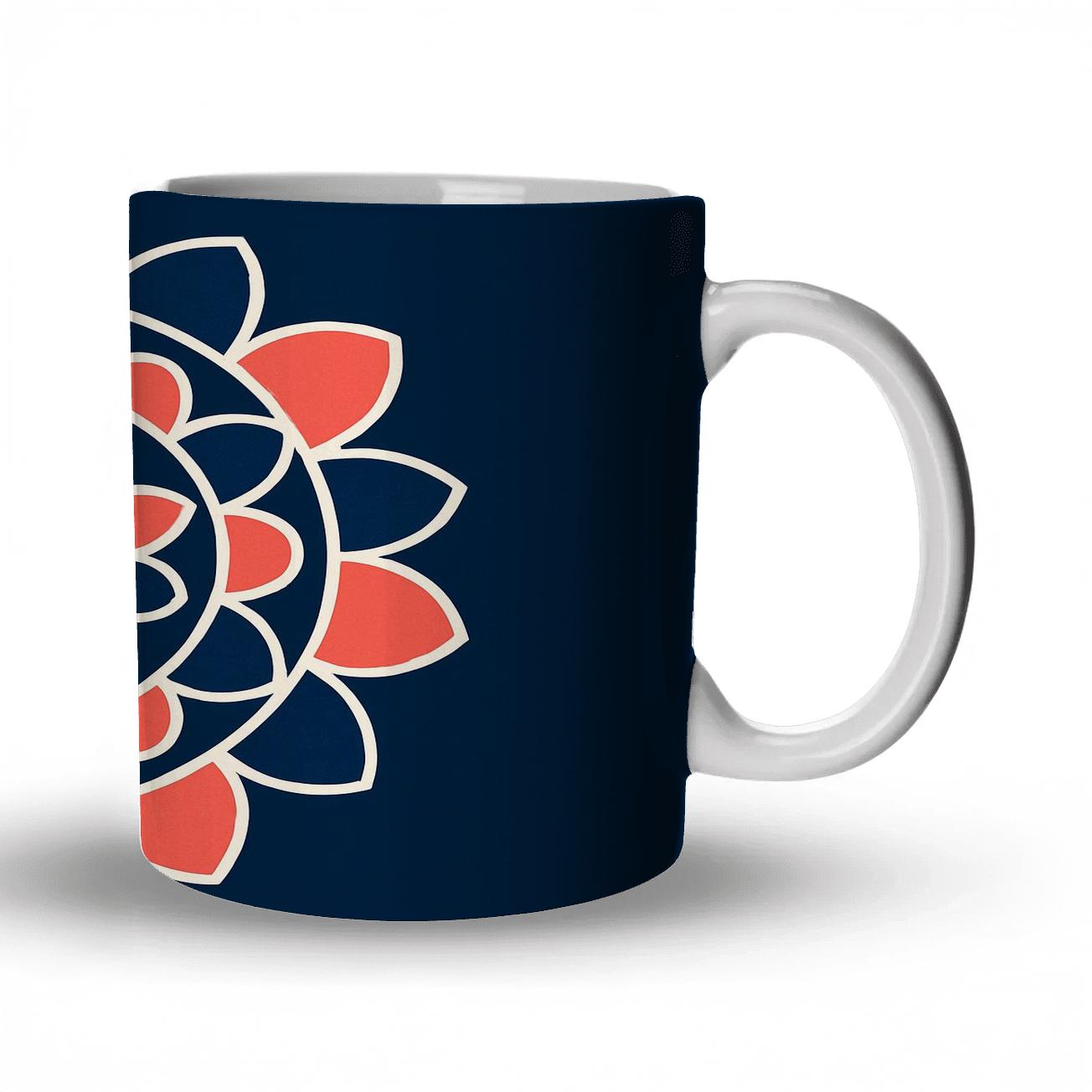 Orbiting Petal Mandala gift mugs for occasions