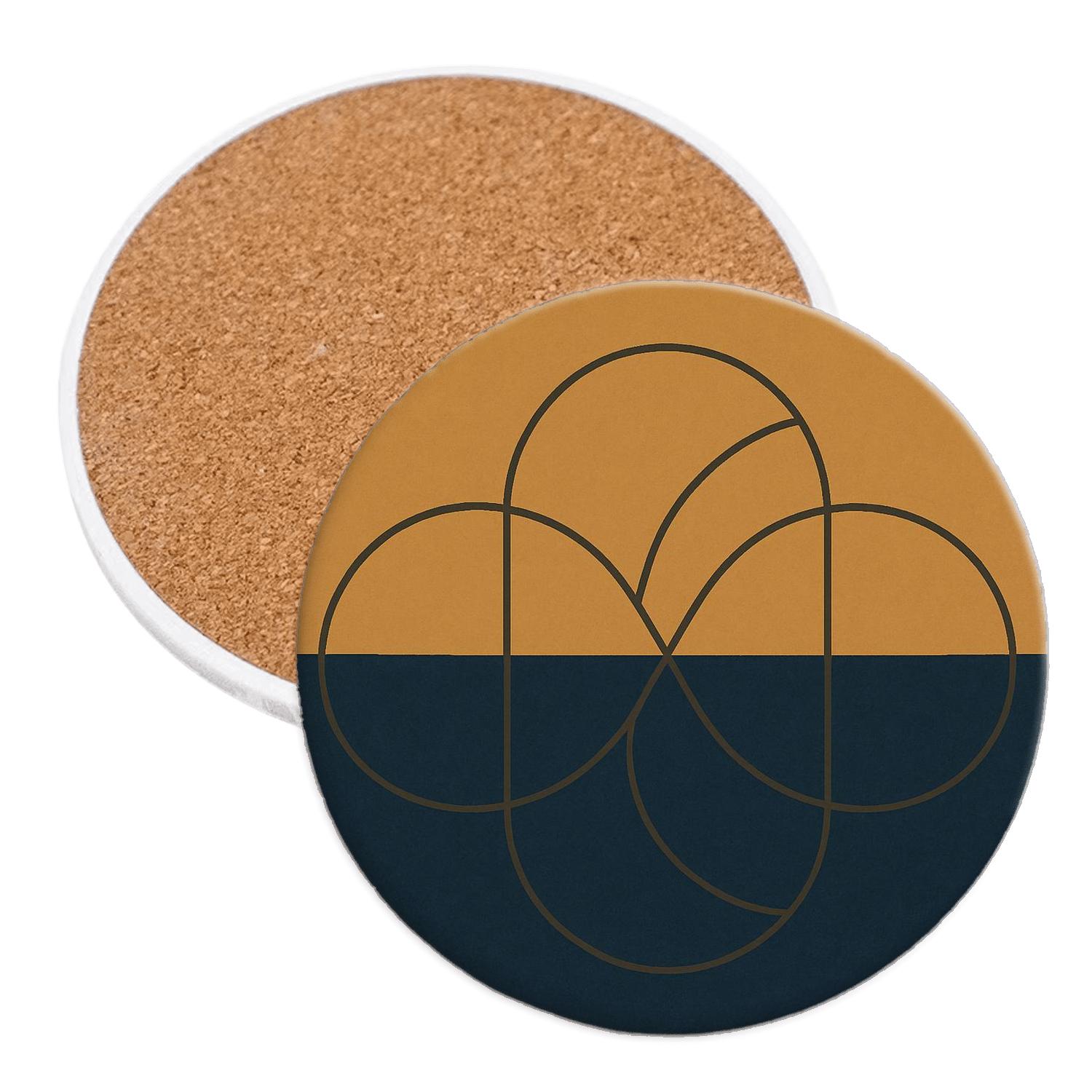 Tidal Geometry stone coaster collections