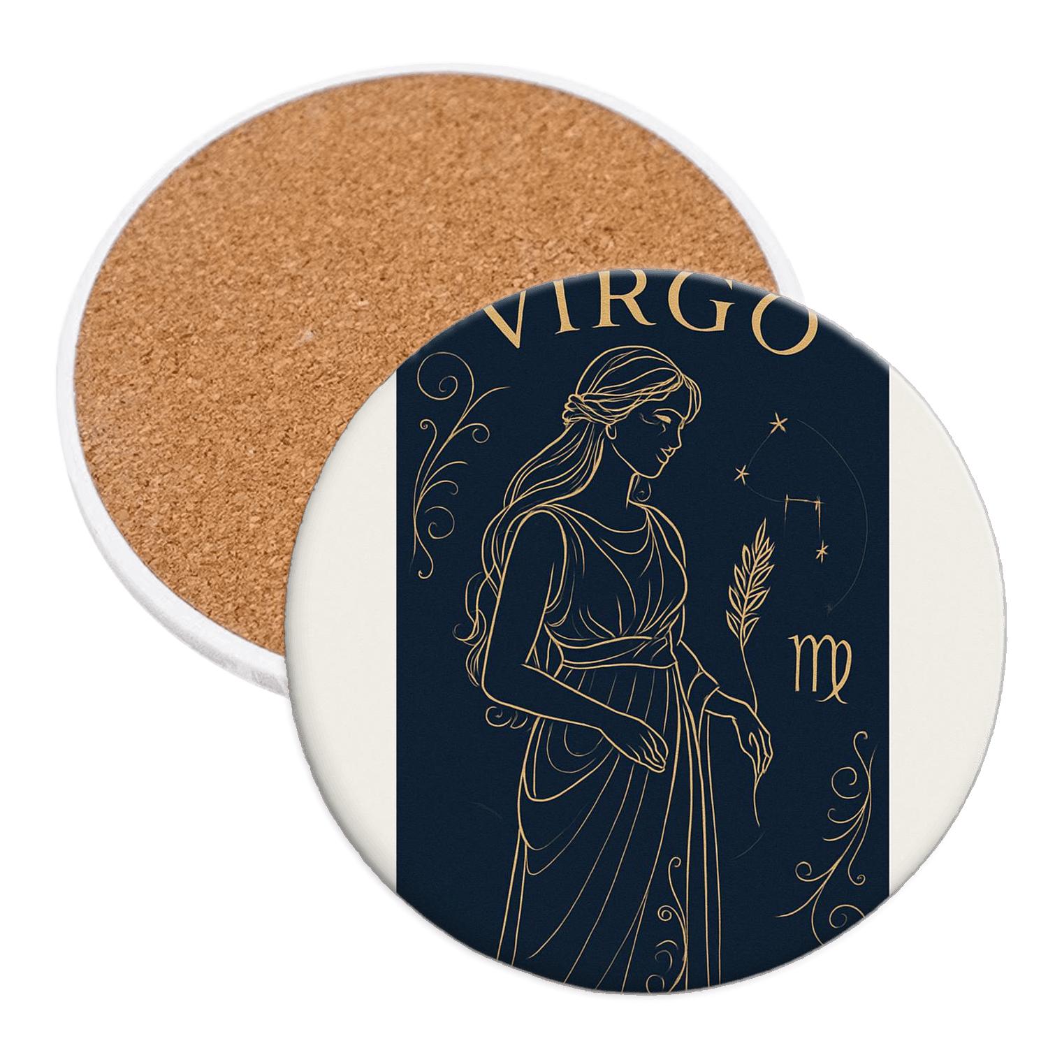 Virgo Maiden Minimalist coasters for home decor