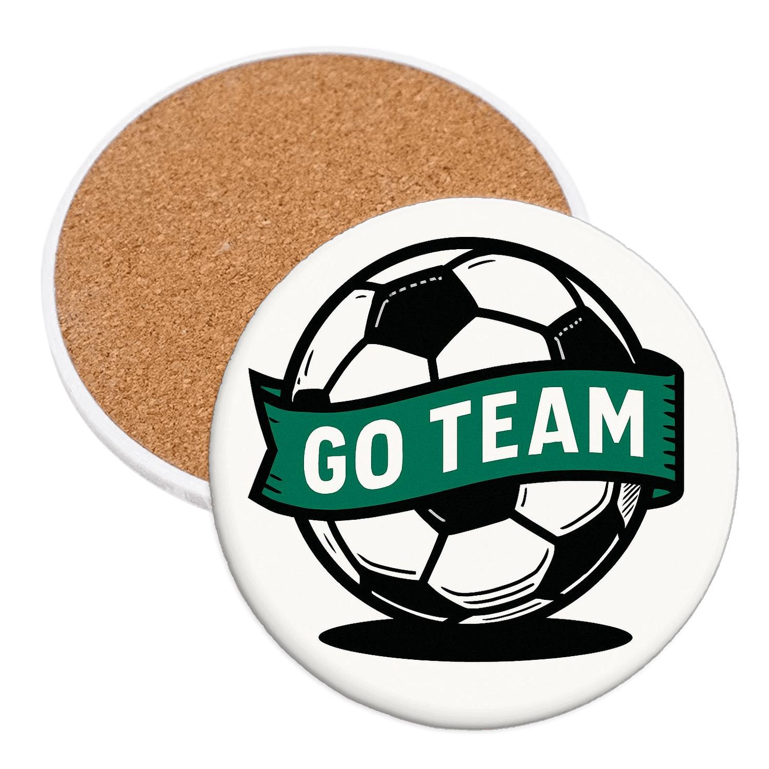 Soccer Classic Pentagons elegant tabletop coasters