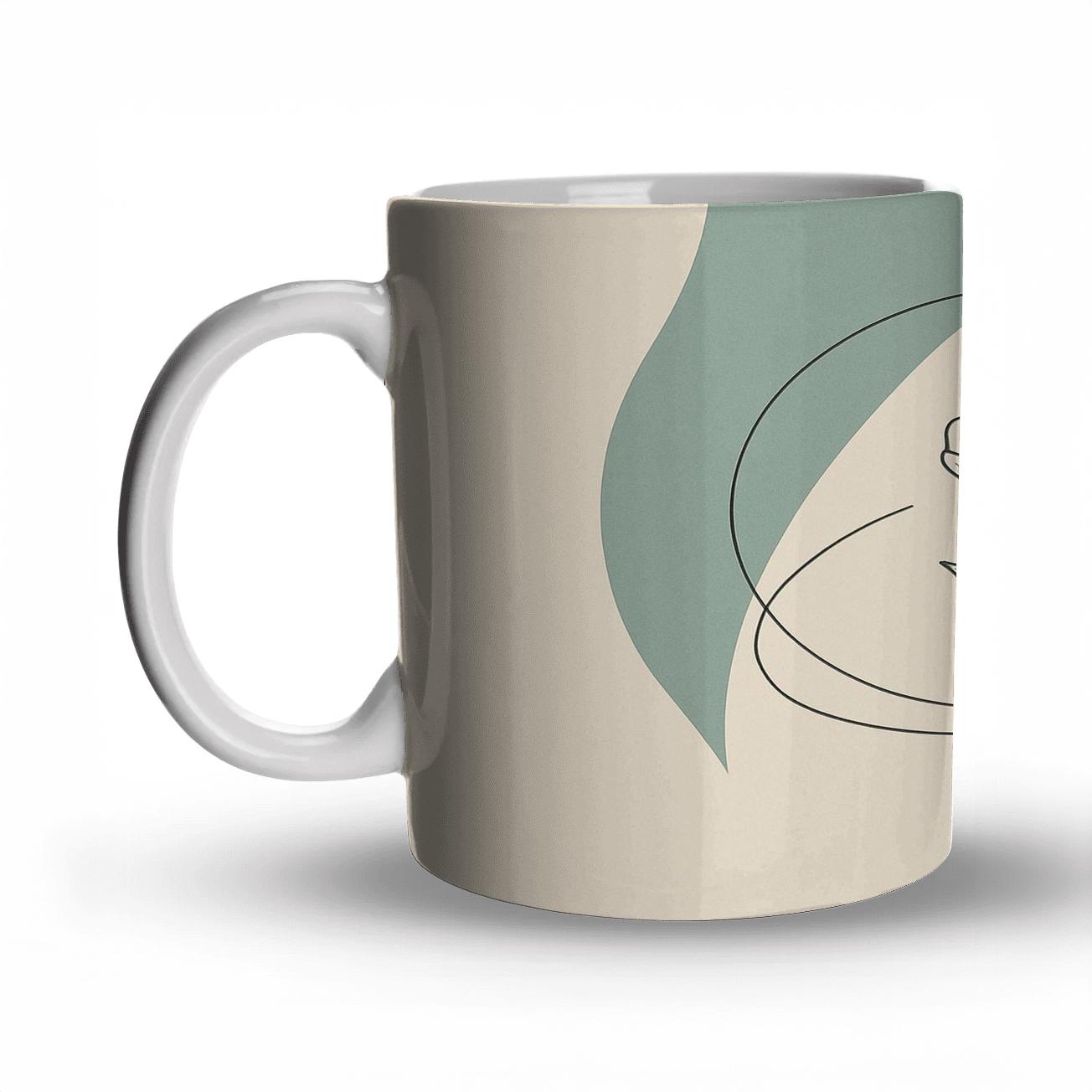 Lunar Bloom ceramic coffee mugs