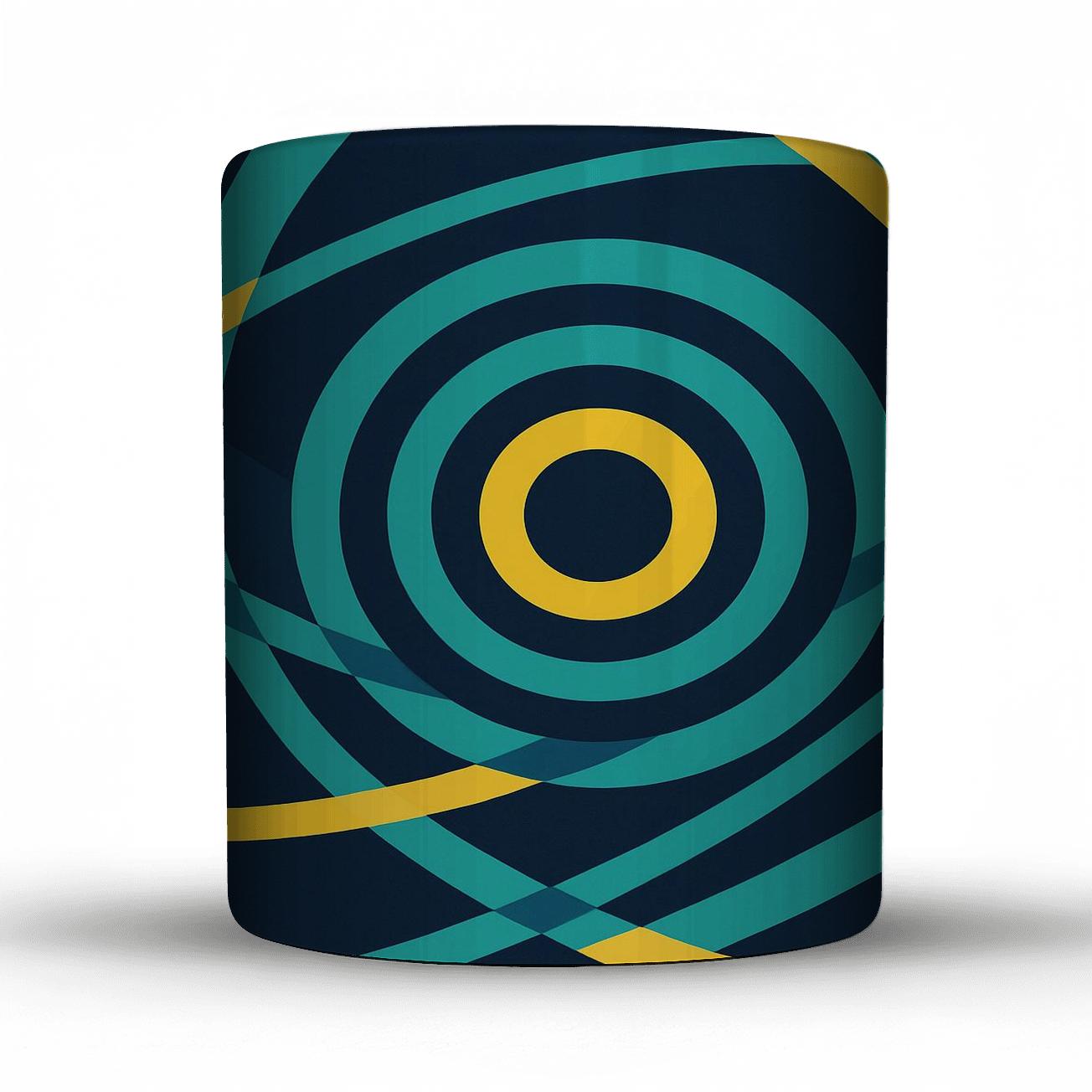 Luminous Orbit Lines ceramic coffee mugs