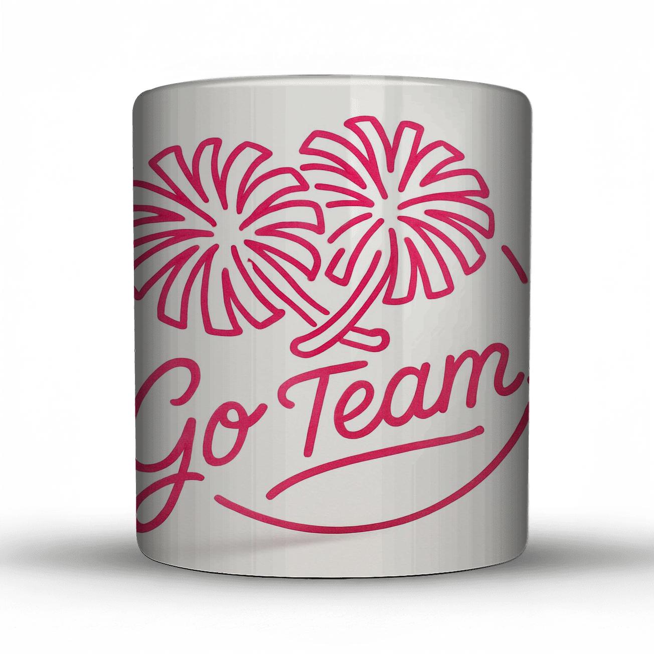 Cheerleading Spirit Pom Pom Elegance ceramic coffee mugs