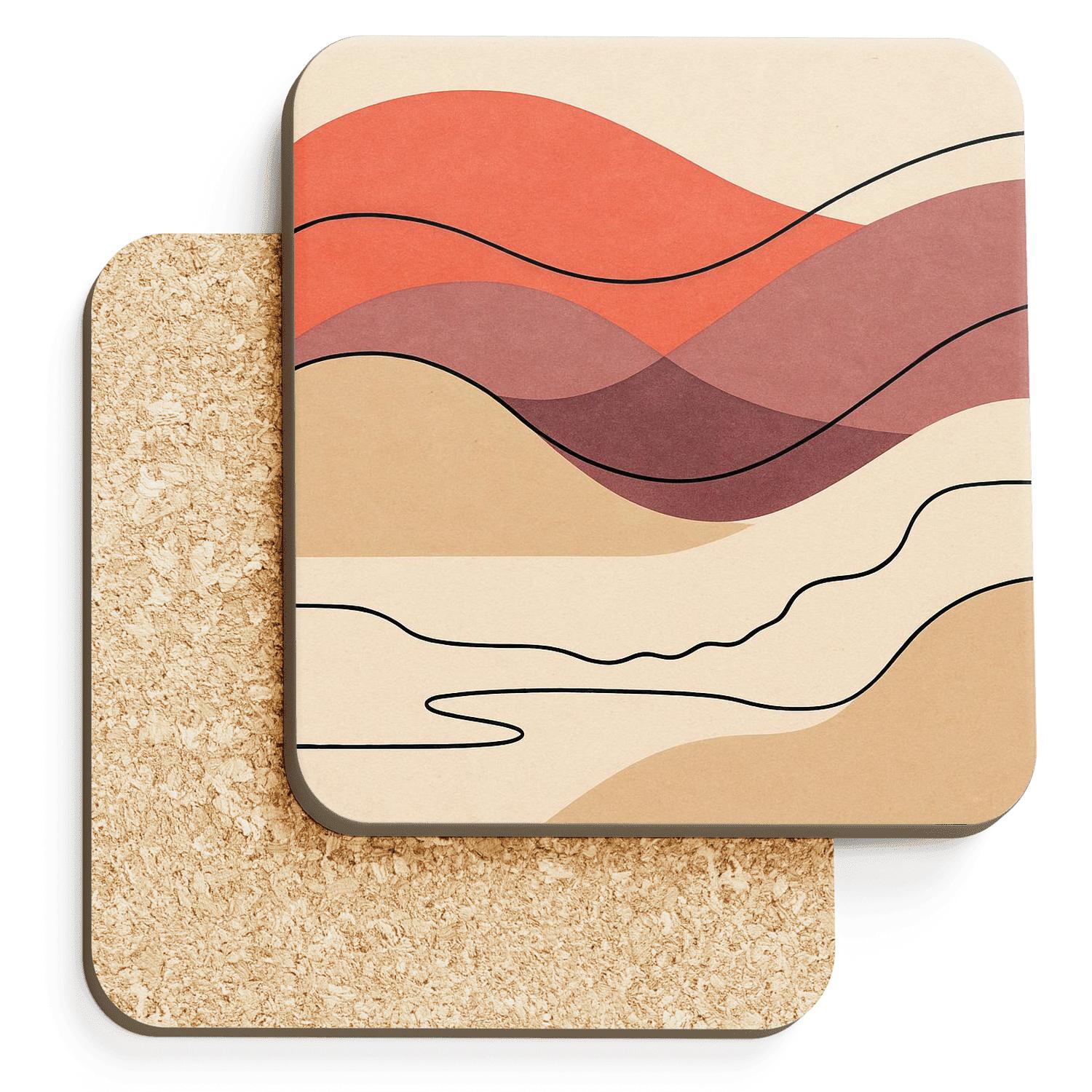 Geometric Tide coasters for home decor