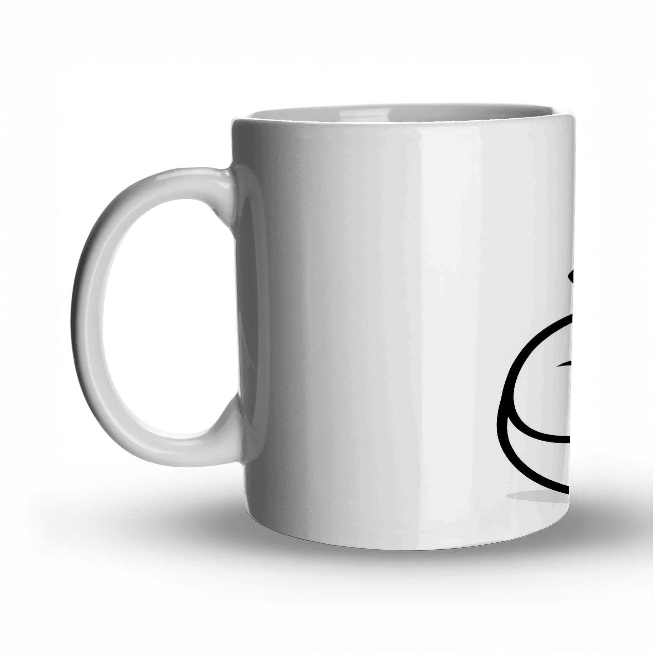 Minimalist Elegant Fox Line Art custom printed mugs
