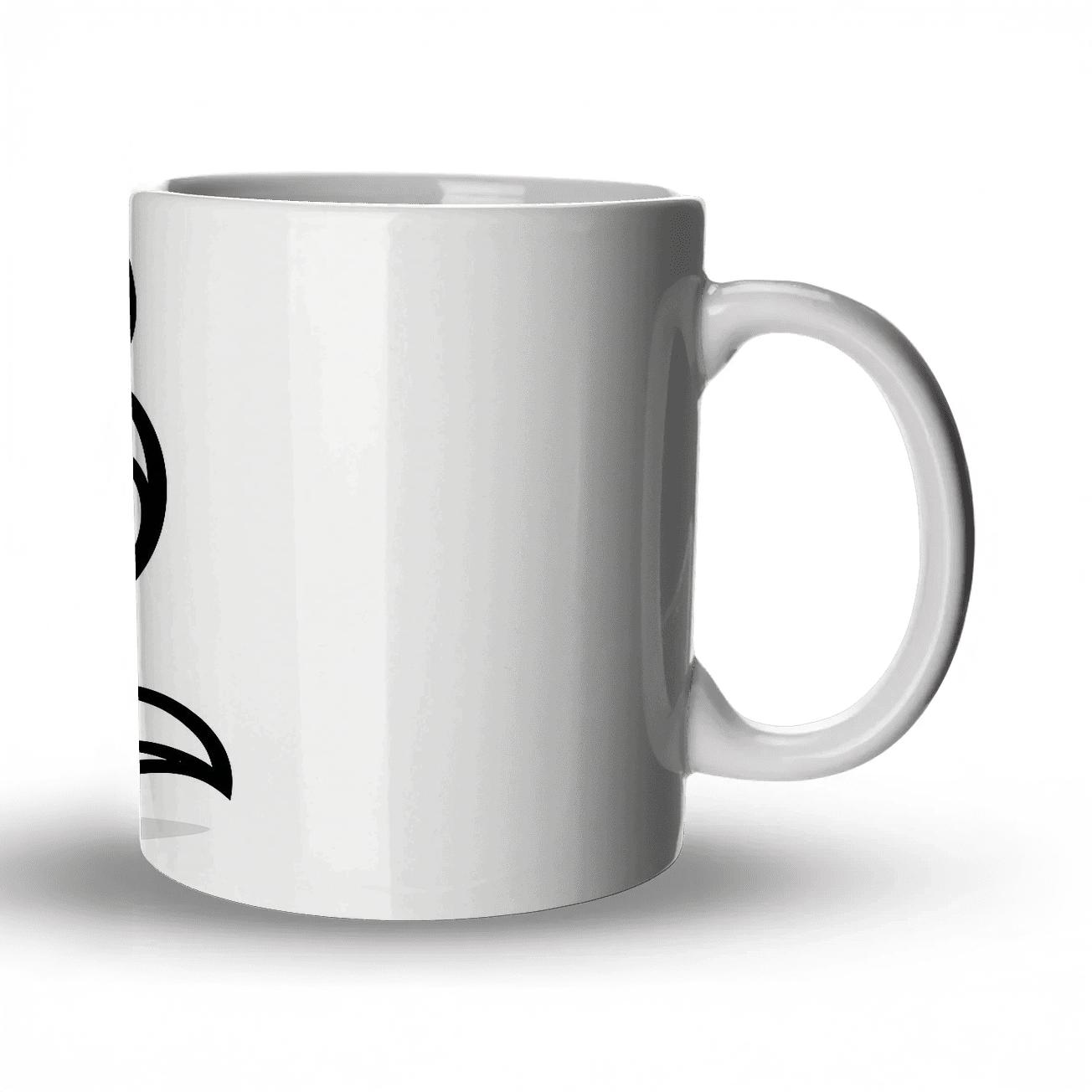 Minimalist Elegant Fox Line Art custom printed mugs