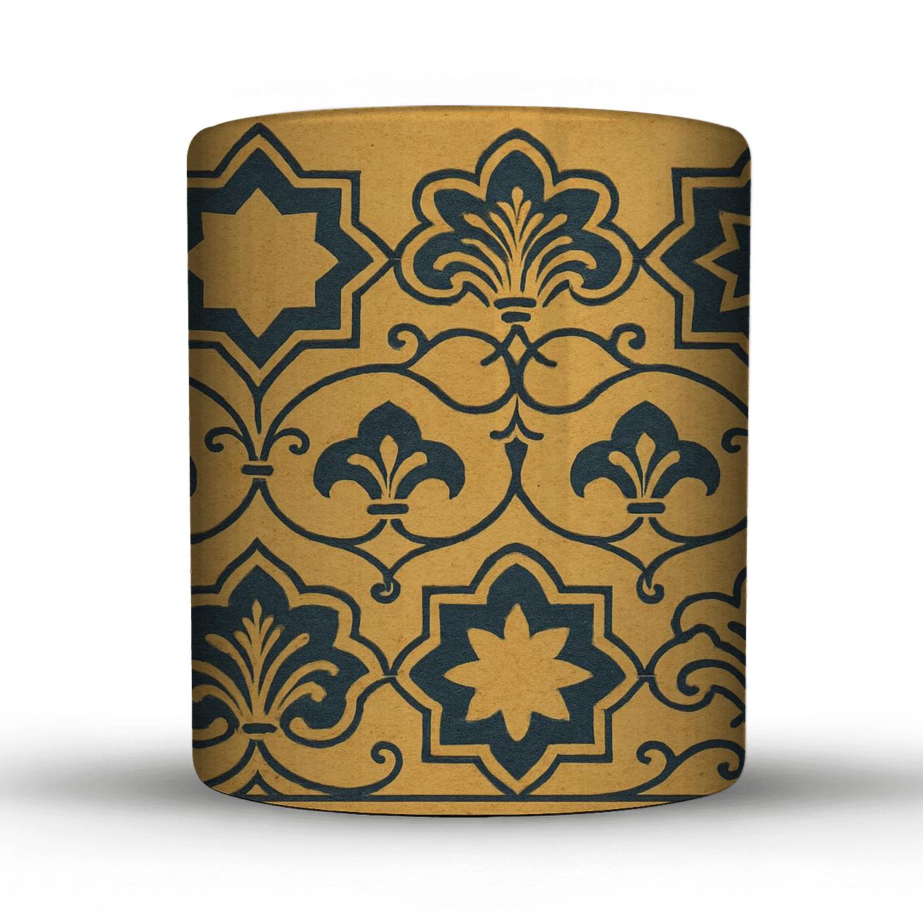 Orientalist Geometric Tile Frieze personalized mugs