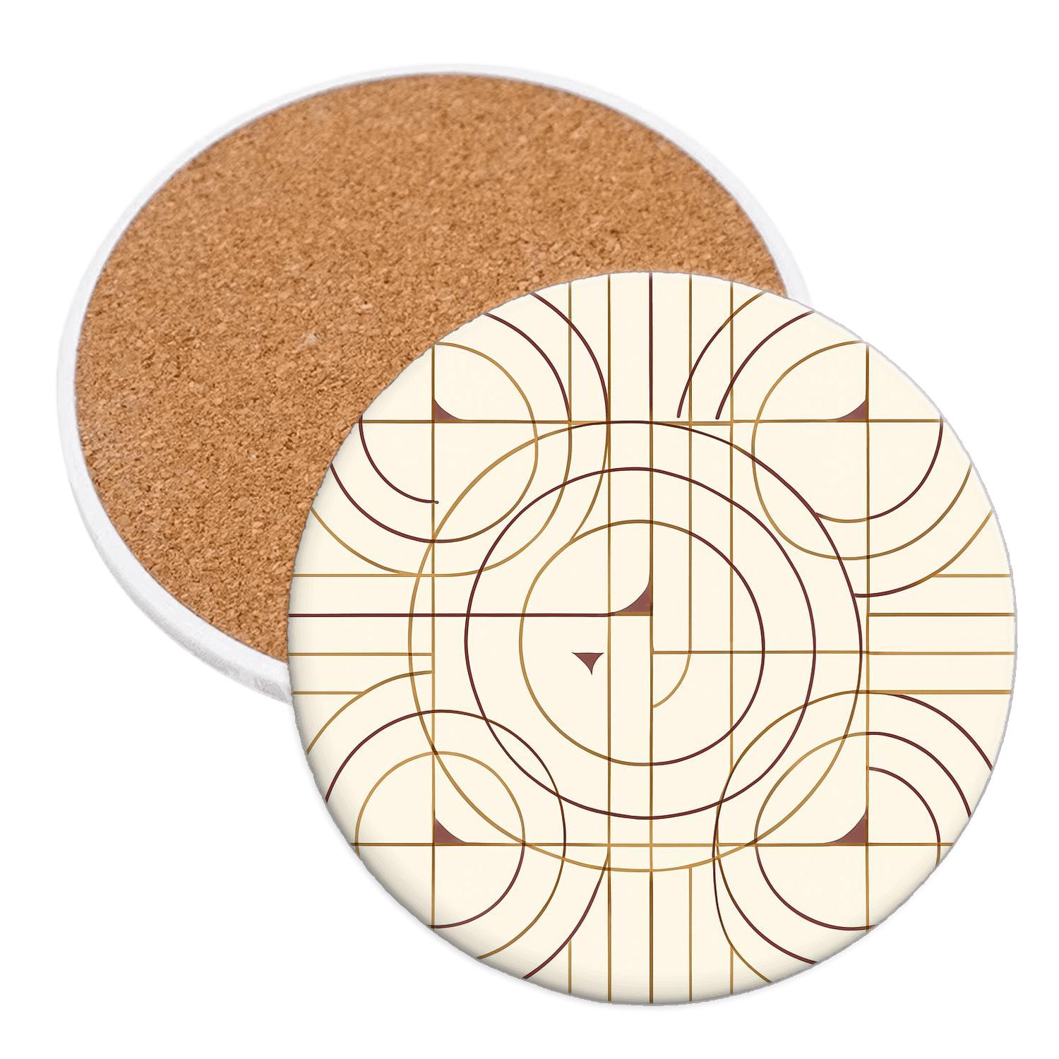 Orbit Line Labyrinth custom engraved coasters