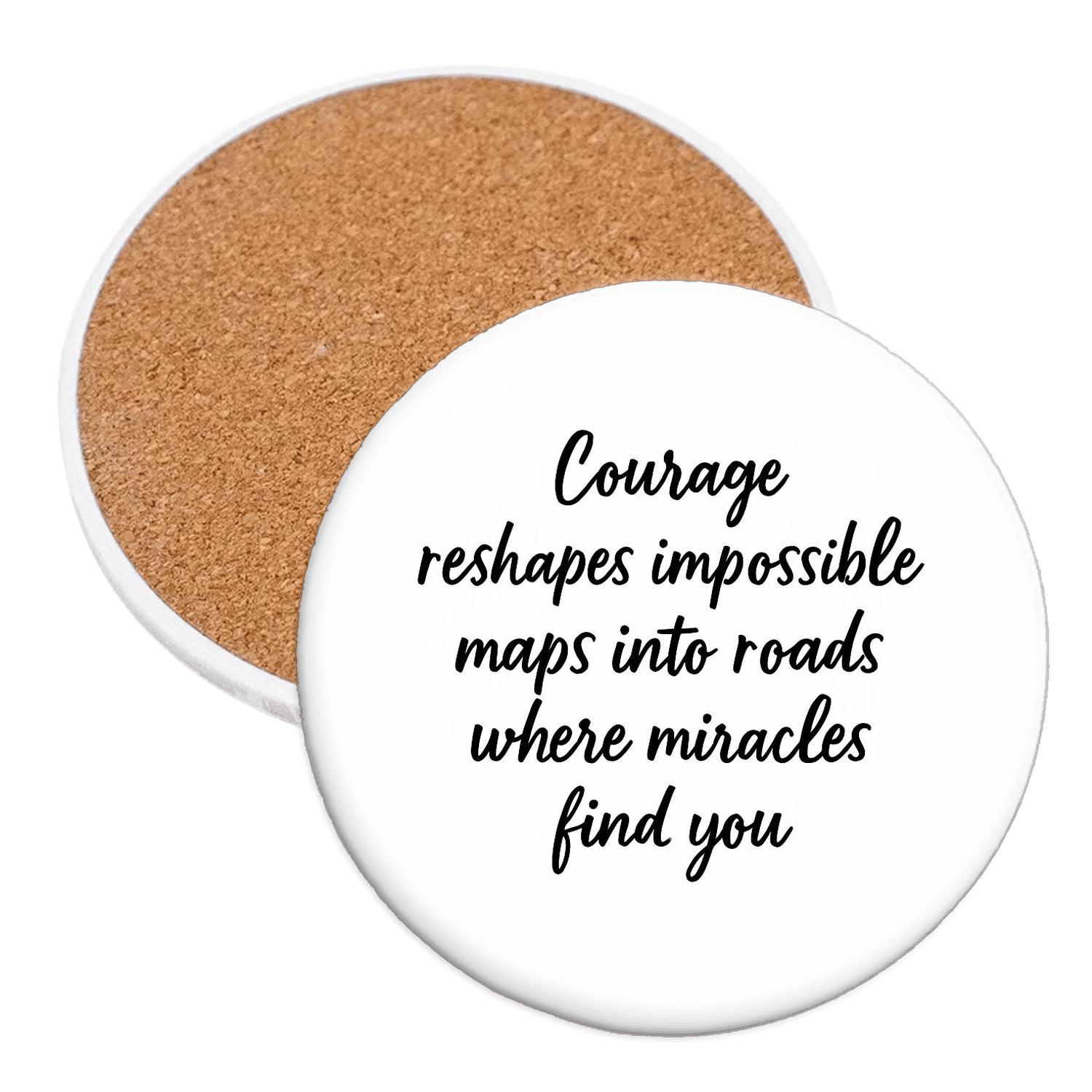 Courageous Roads coasters for home decor