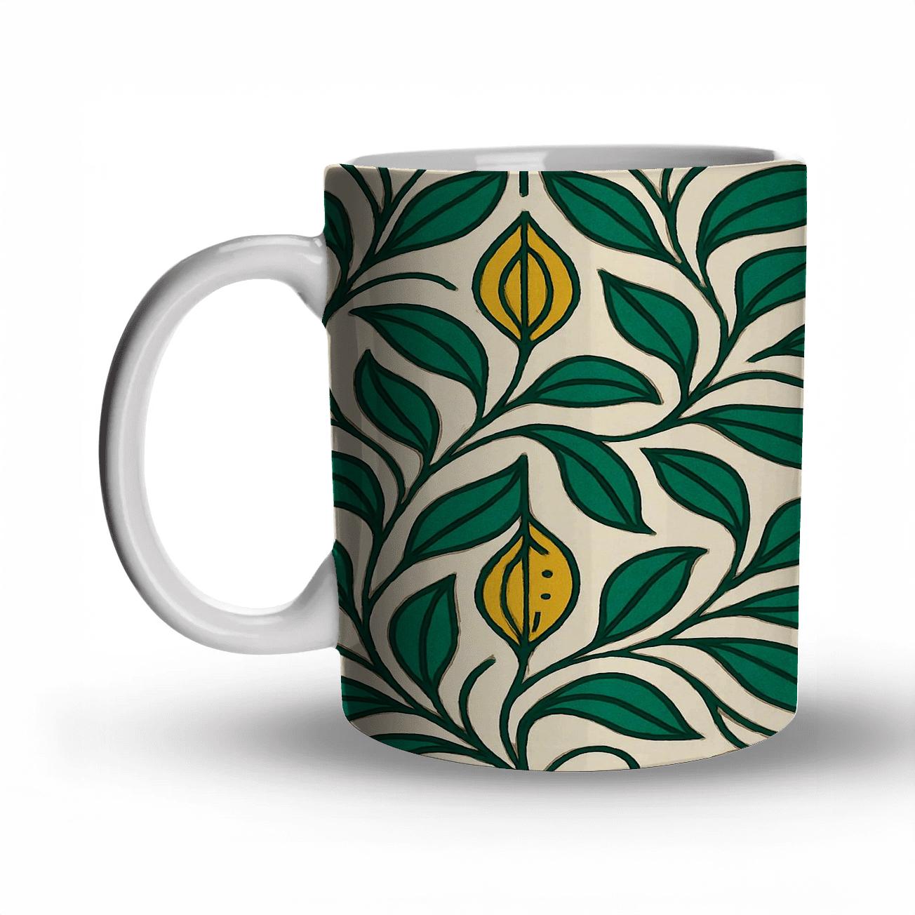 Botanical Mosaic Lines gift mugs for occasions