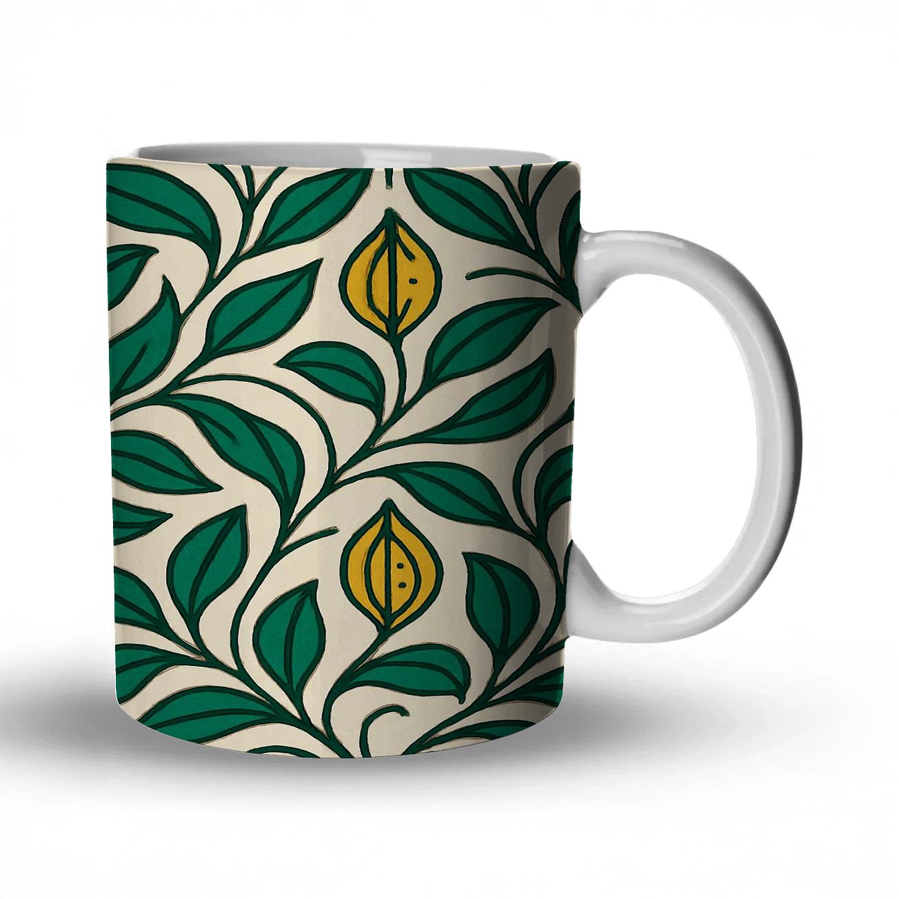 Botanical Mosaic Lines gift mugs for occasions