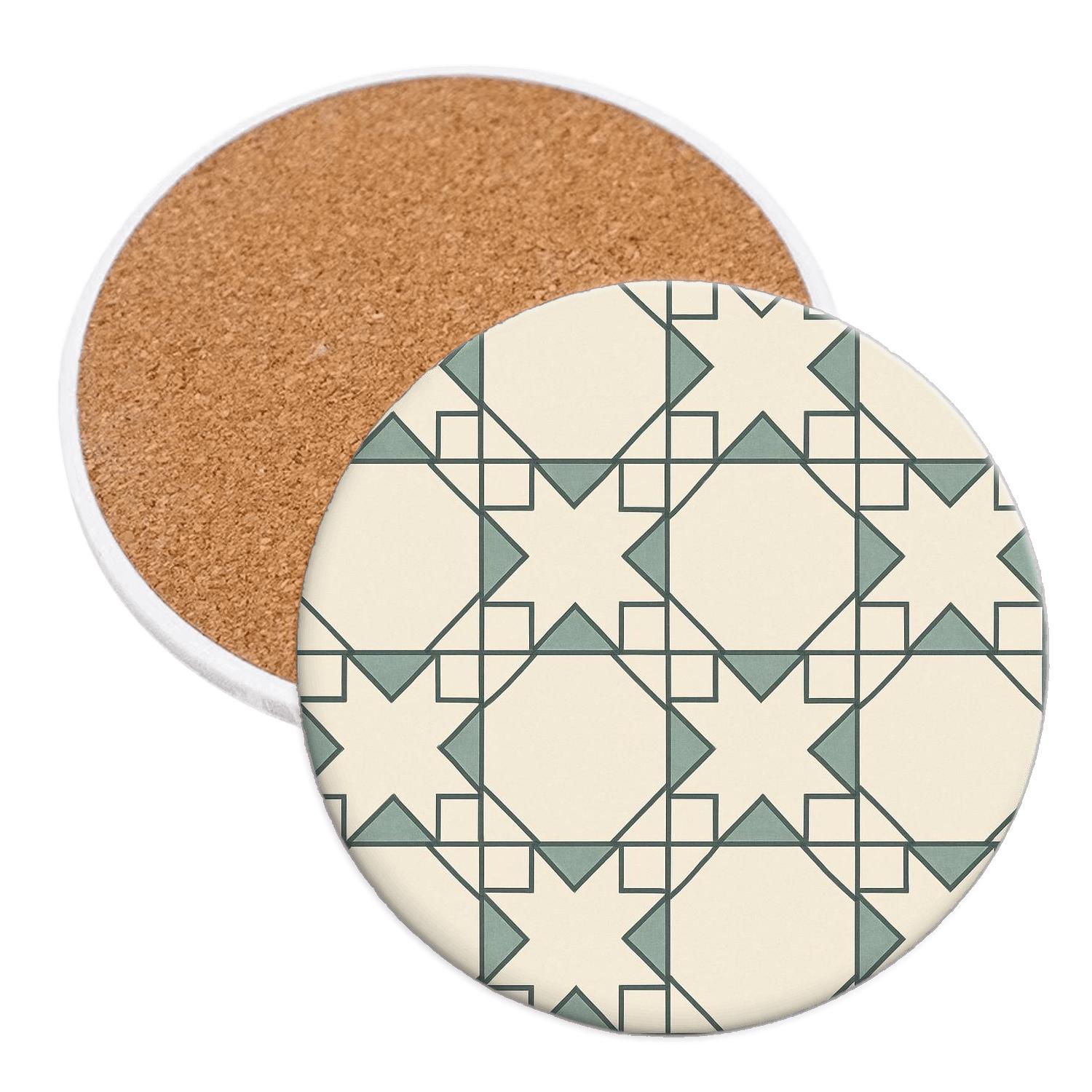 Modular Arabesque Grid decorative beverage coasters