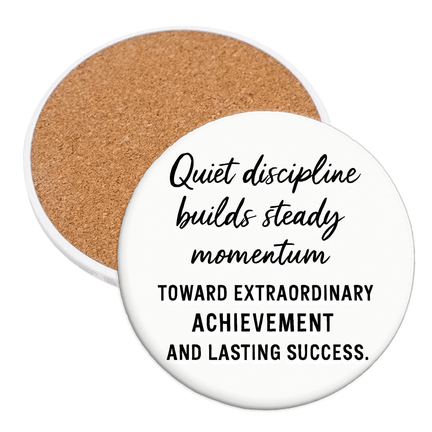 Quiet Discipline custom engraved coasters