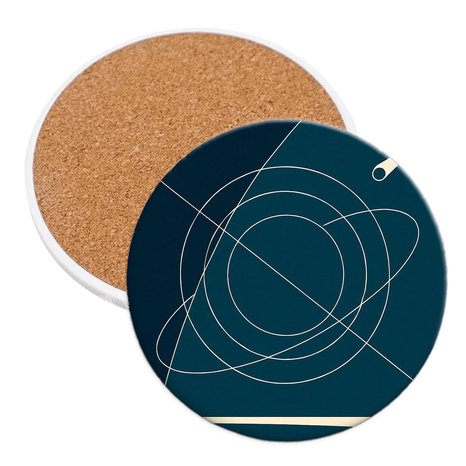Orbit Geometry personalized drink coasters