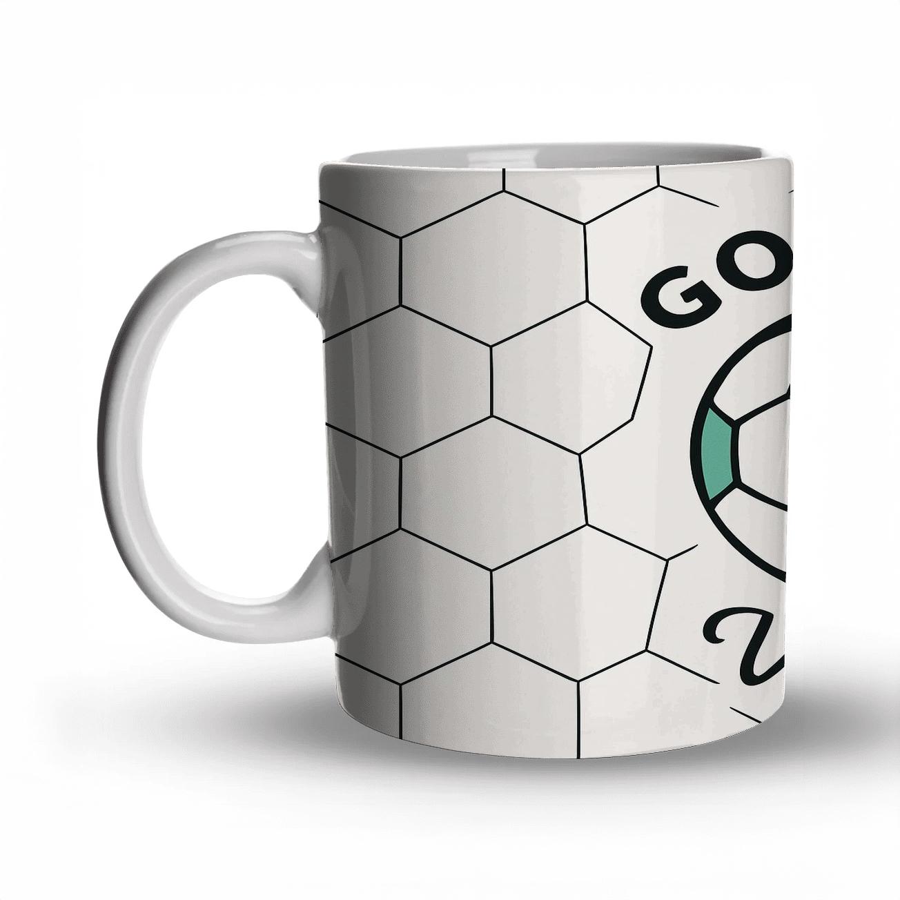 Classic Soccer Pentagons ceramic coffee mugs