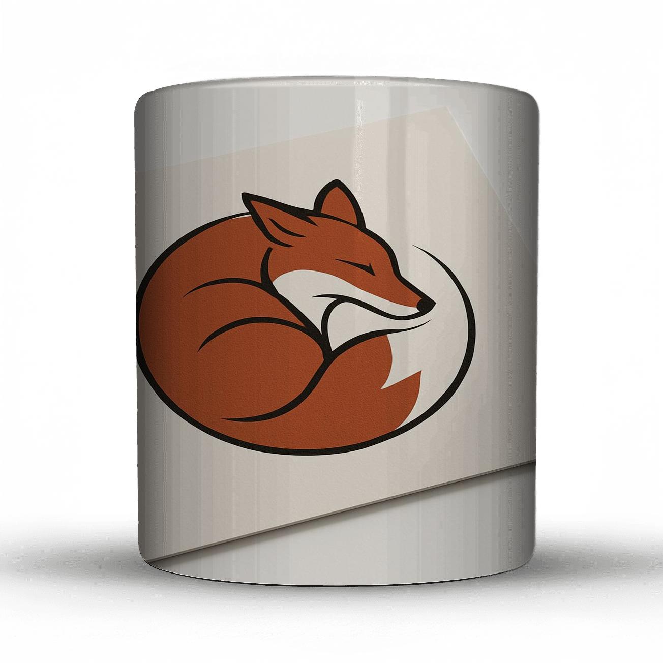 Sleek Fox Emblem personalized mugs