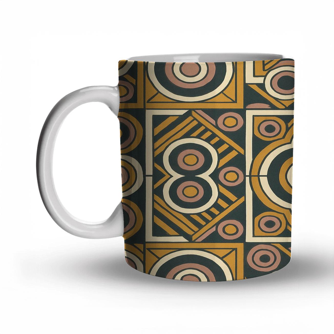 Minimal Bold Geometry decorative mug sets