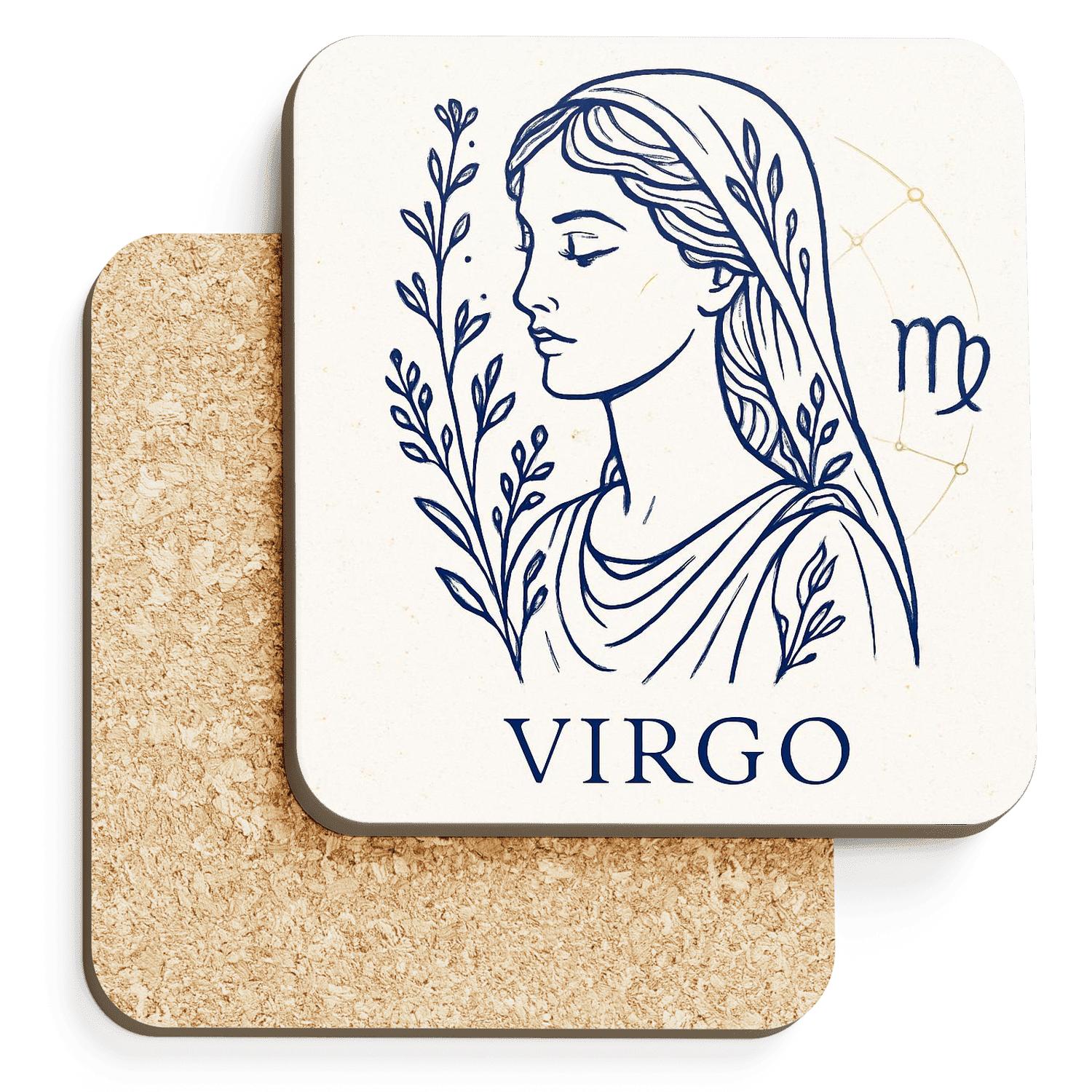 Virgo Maiden Serenity elegant tabletop coasters