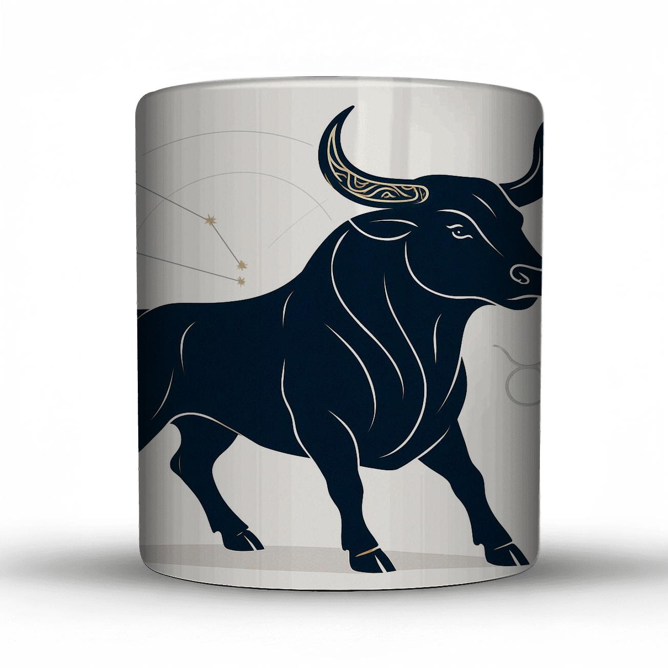 Taurus Bull With Celestial Map custom printed mugs