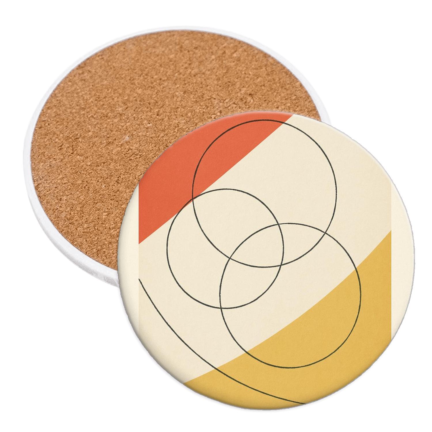Orbit Geometry coasters for home decor