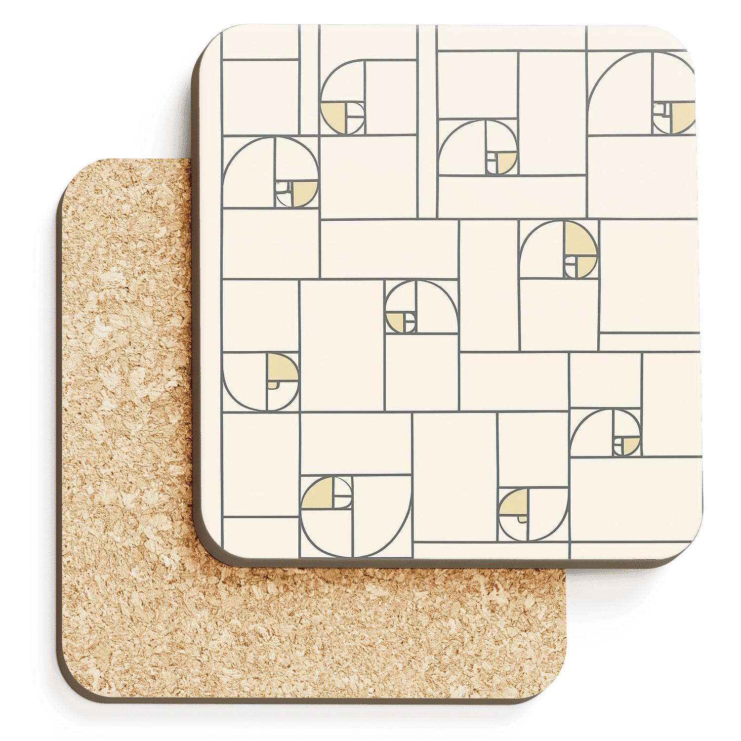 Modular Golden Ratio Weave absorbent drink coasters