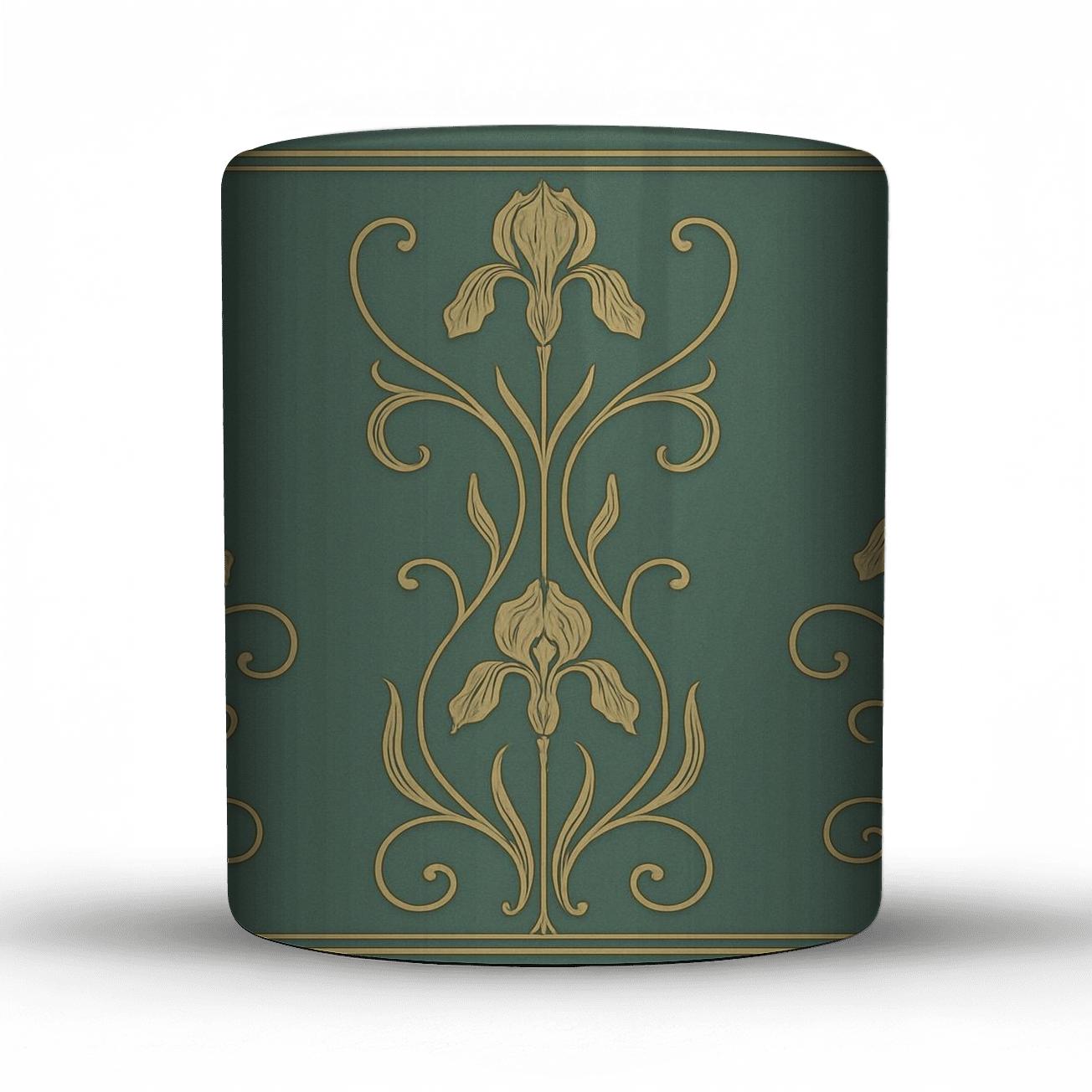 Ornament Art Nouveau Panel insulated thermal mugs