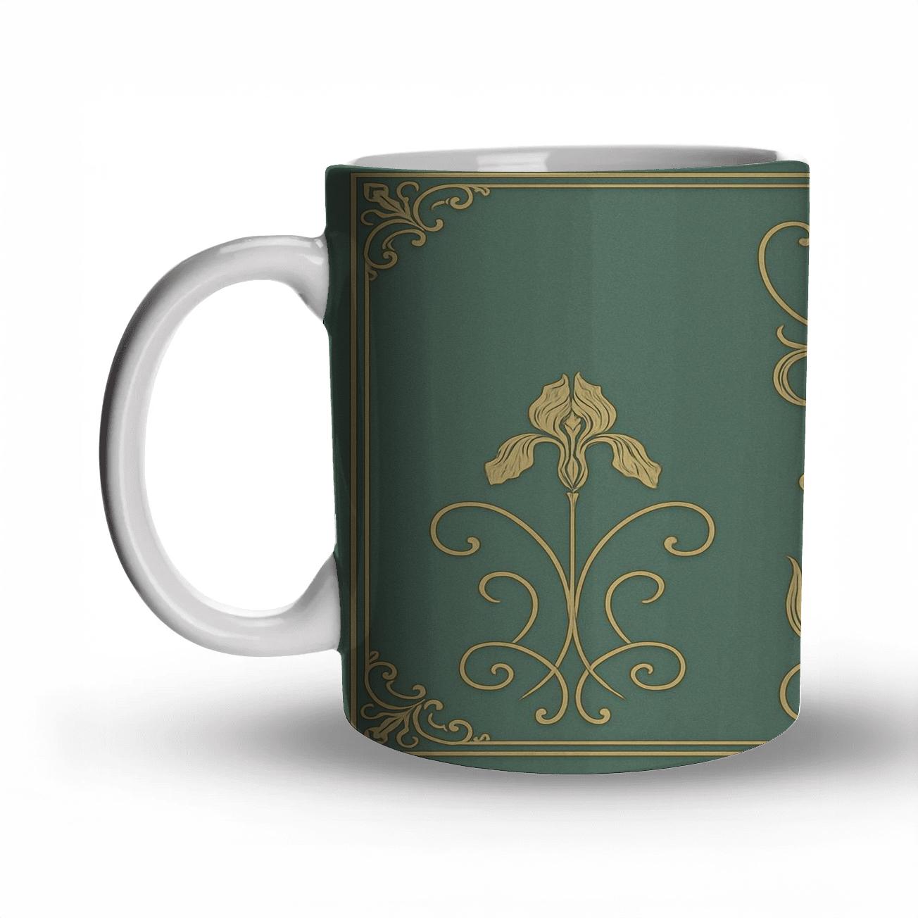 Ornament Art Nouveau Panel insulated thermal mugs