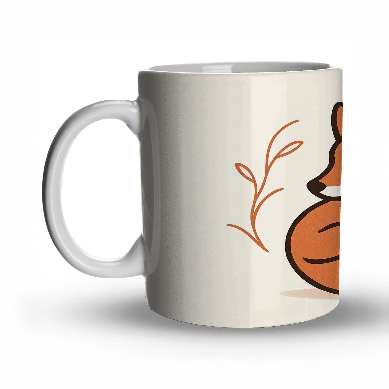 Minimalist Fox Emblem ceramic coffee mugs