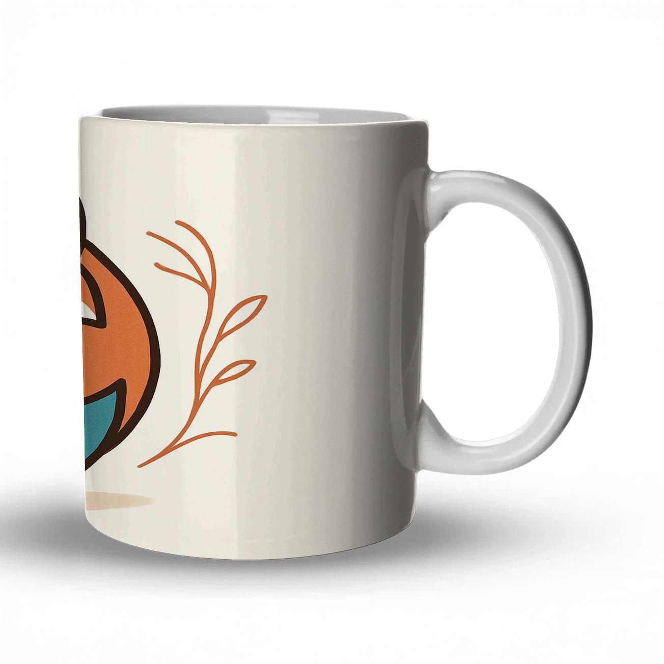Minimalist Fox Emblem ceramic coffee mugs