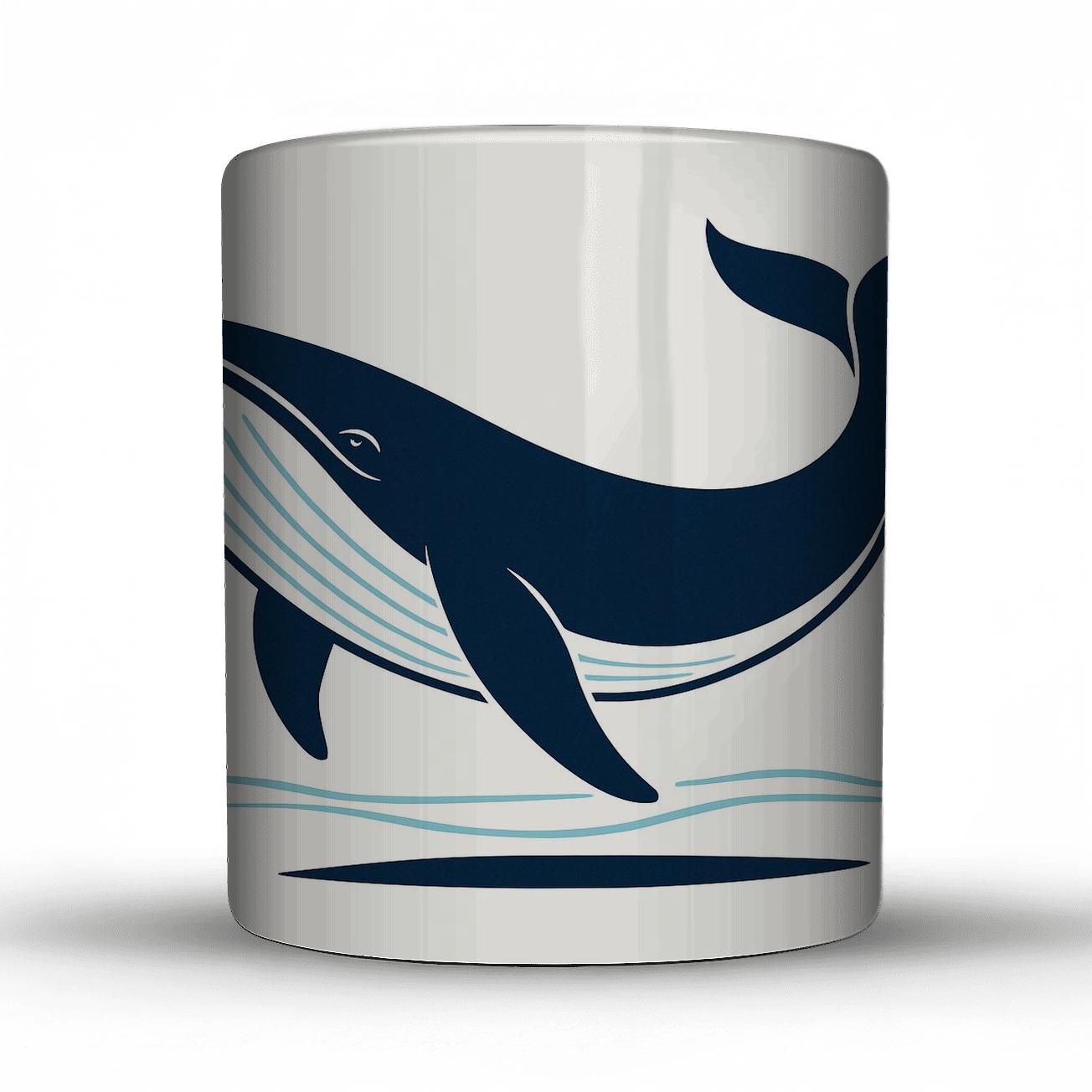 Ocean Curve Whale personalized mugs