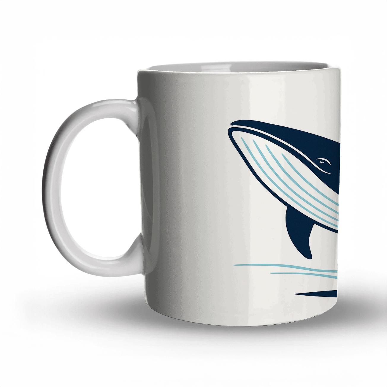 Ocean Curve Whale personalized mugs