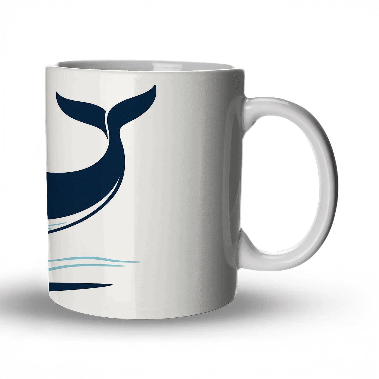 Ocean Curve Whale personalized mugs