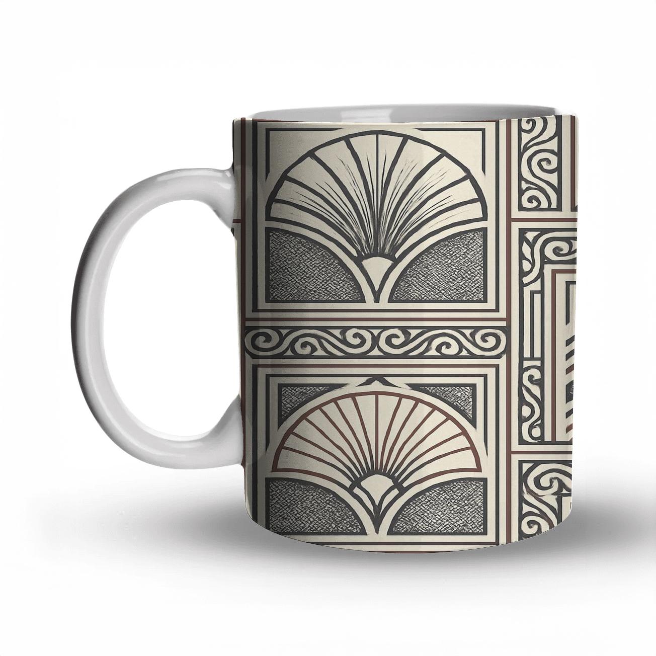 Poster With Deco Linework gift mugs for occasions