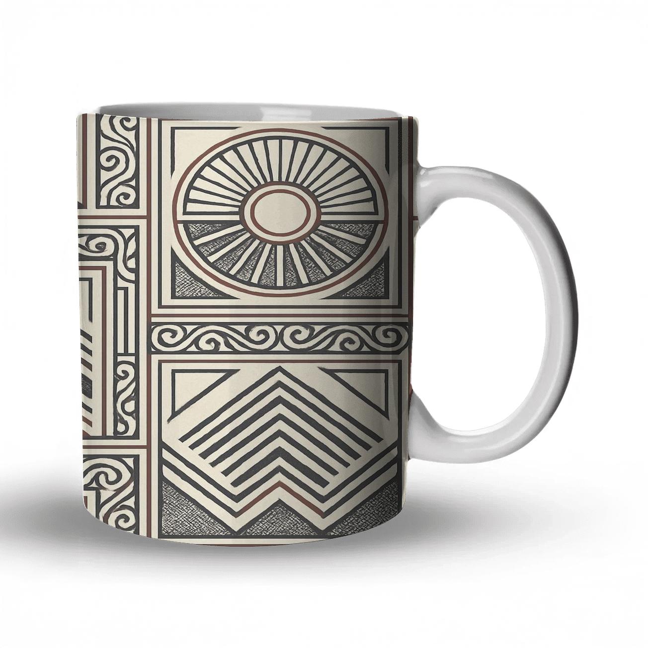 Poster With Deco Linework gift mugs for occasions