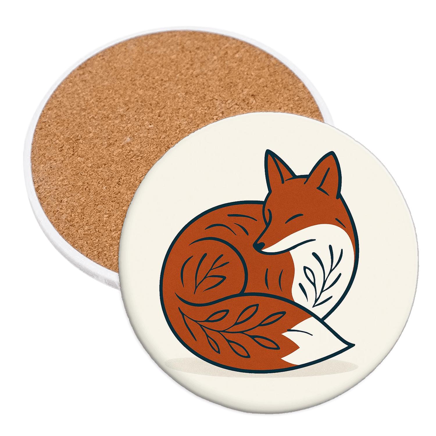 Minimal Fox Wrap stone coaster collections