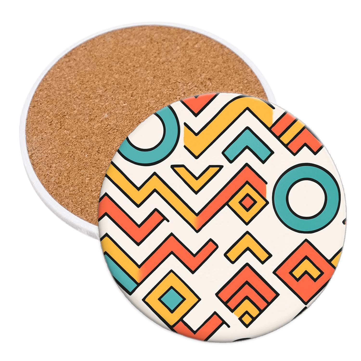 Radiant Geom Folio personalized drink coasters