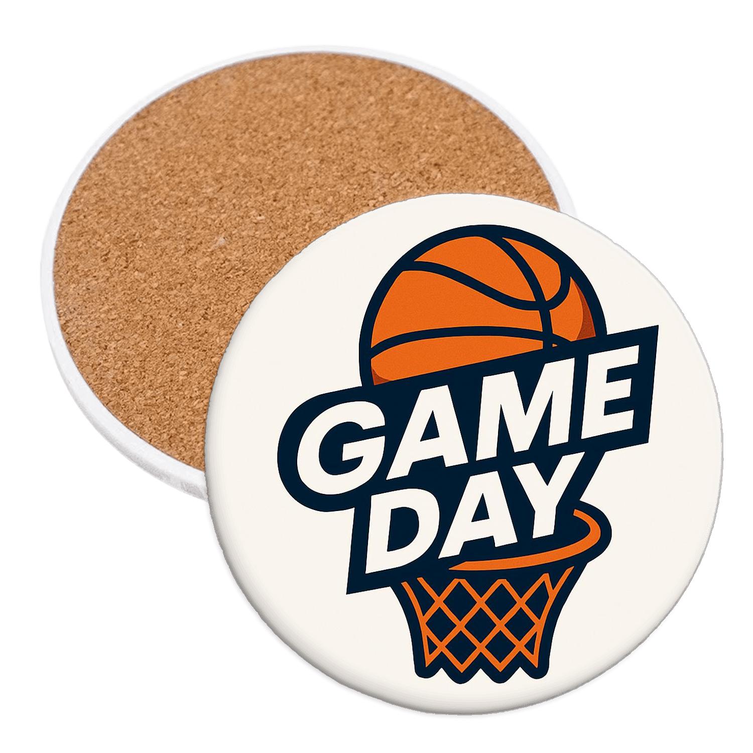 Basketball Net Minimal cork coaster sets