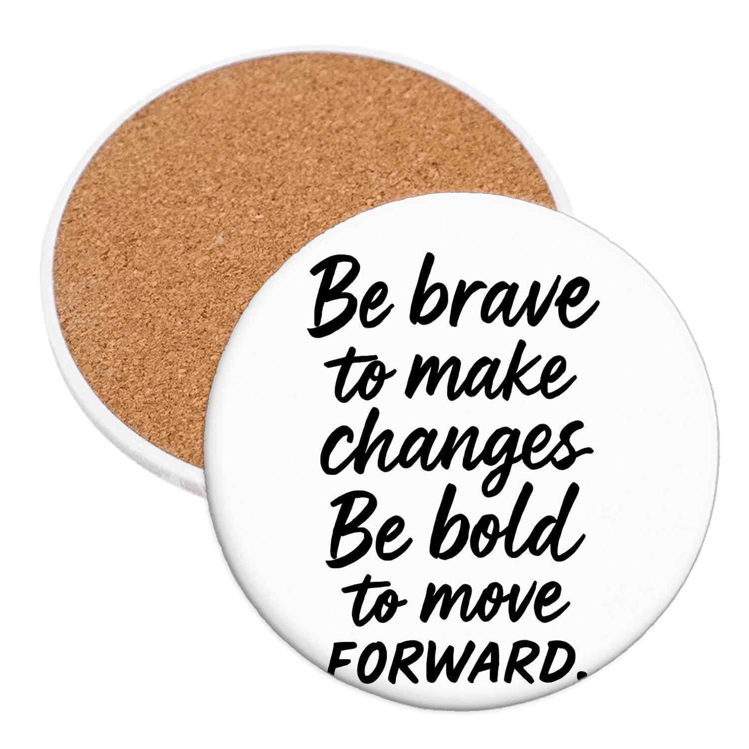 Courageous Consistency personalized drink coasters